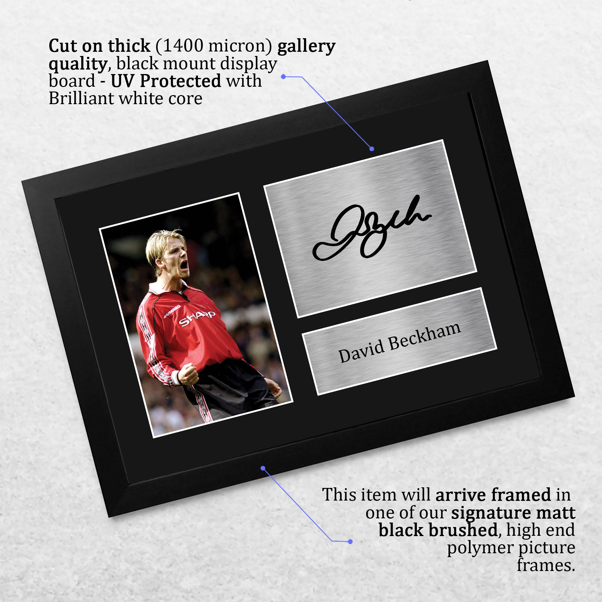 David Beckham Signed Pre Printed Autograph Photo Memorabilia Gift