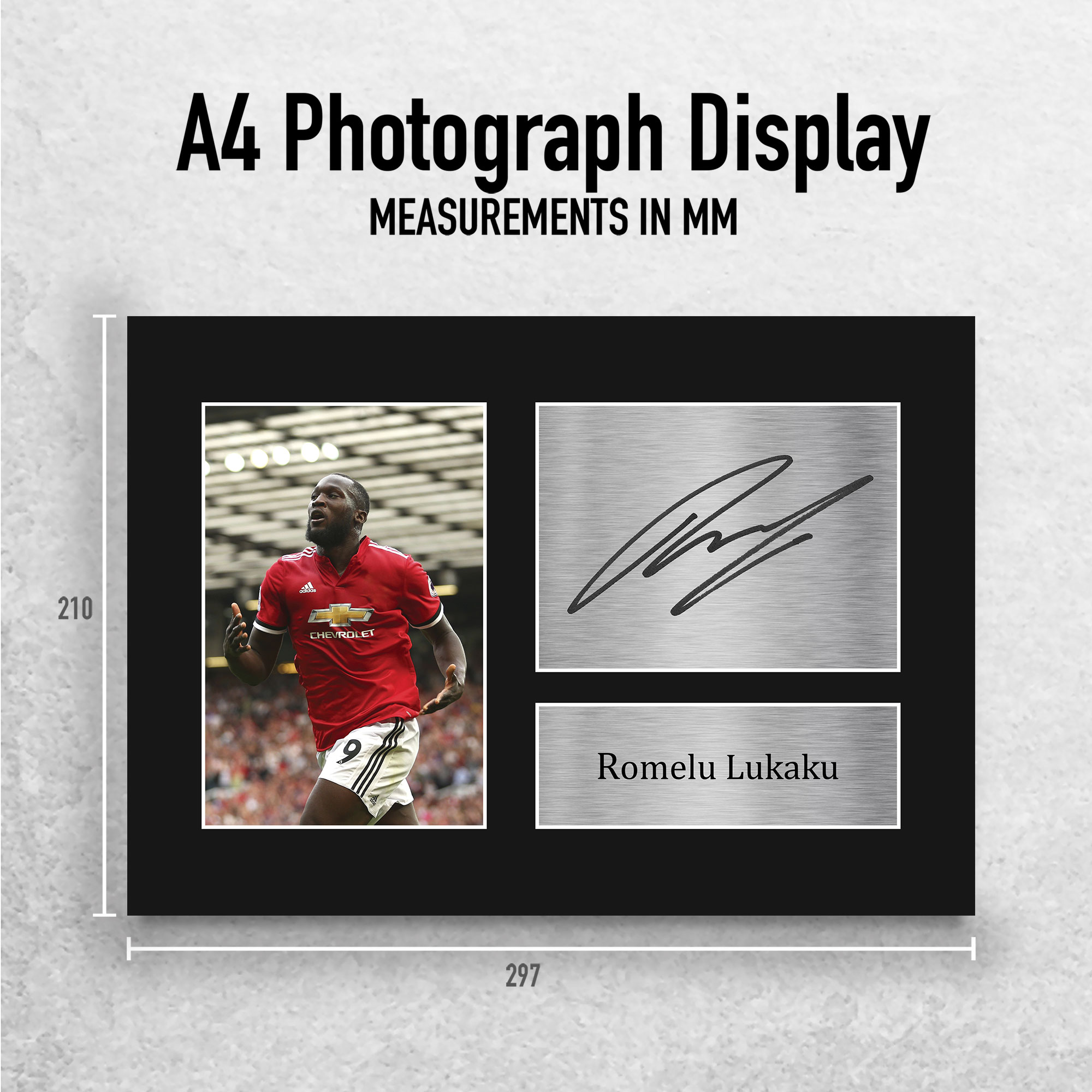 Gifts for Fans Romelu Lukaku Signed A4 Framed Printed Autograph | eBay