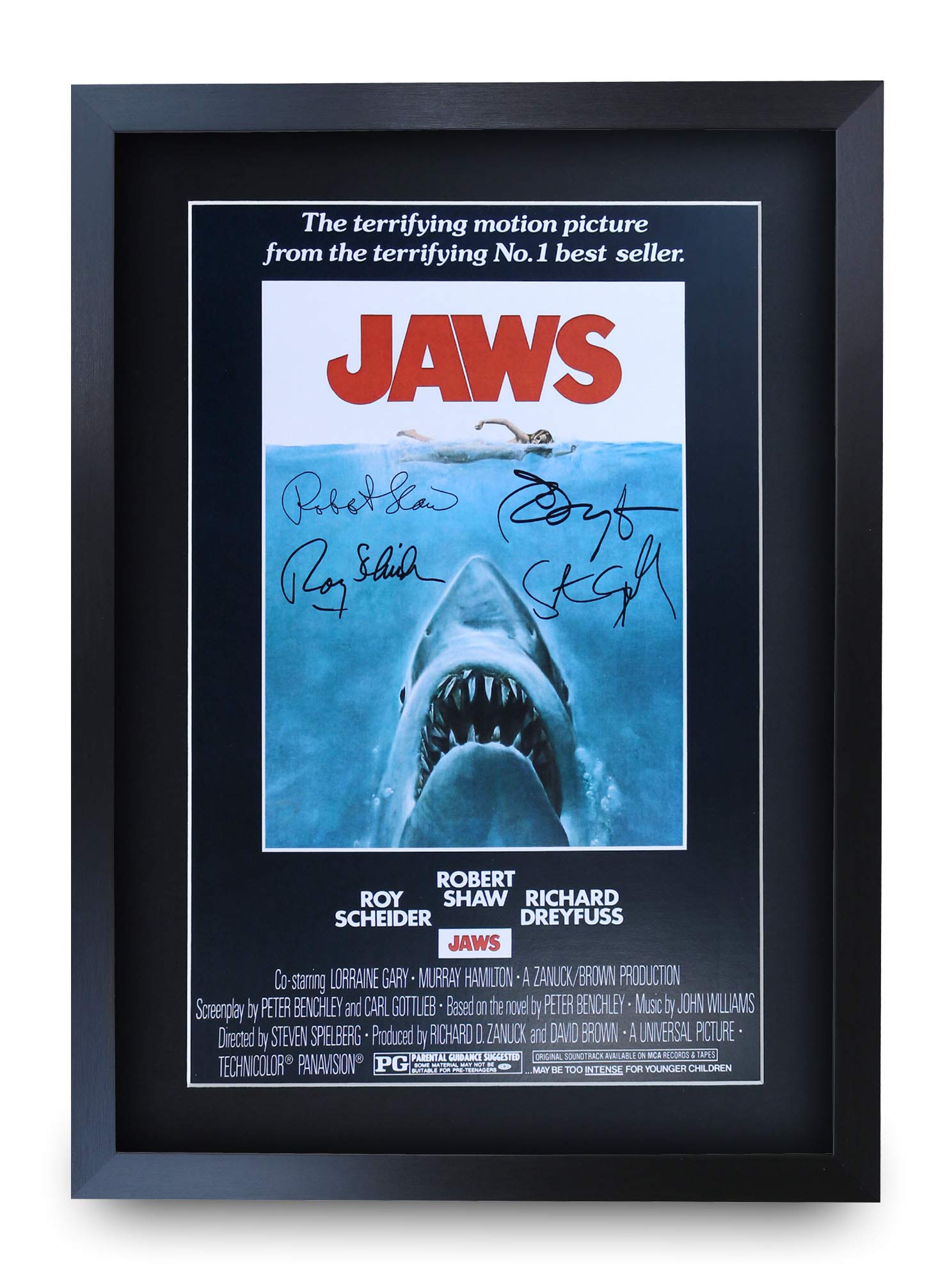 JAWS A3 Framed Movie Film Poster Signed Autograph Steven Spielberg Photo Gift eBay