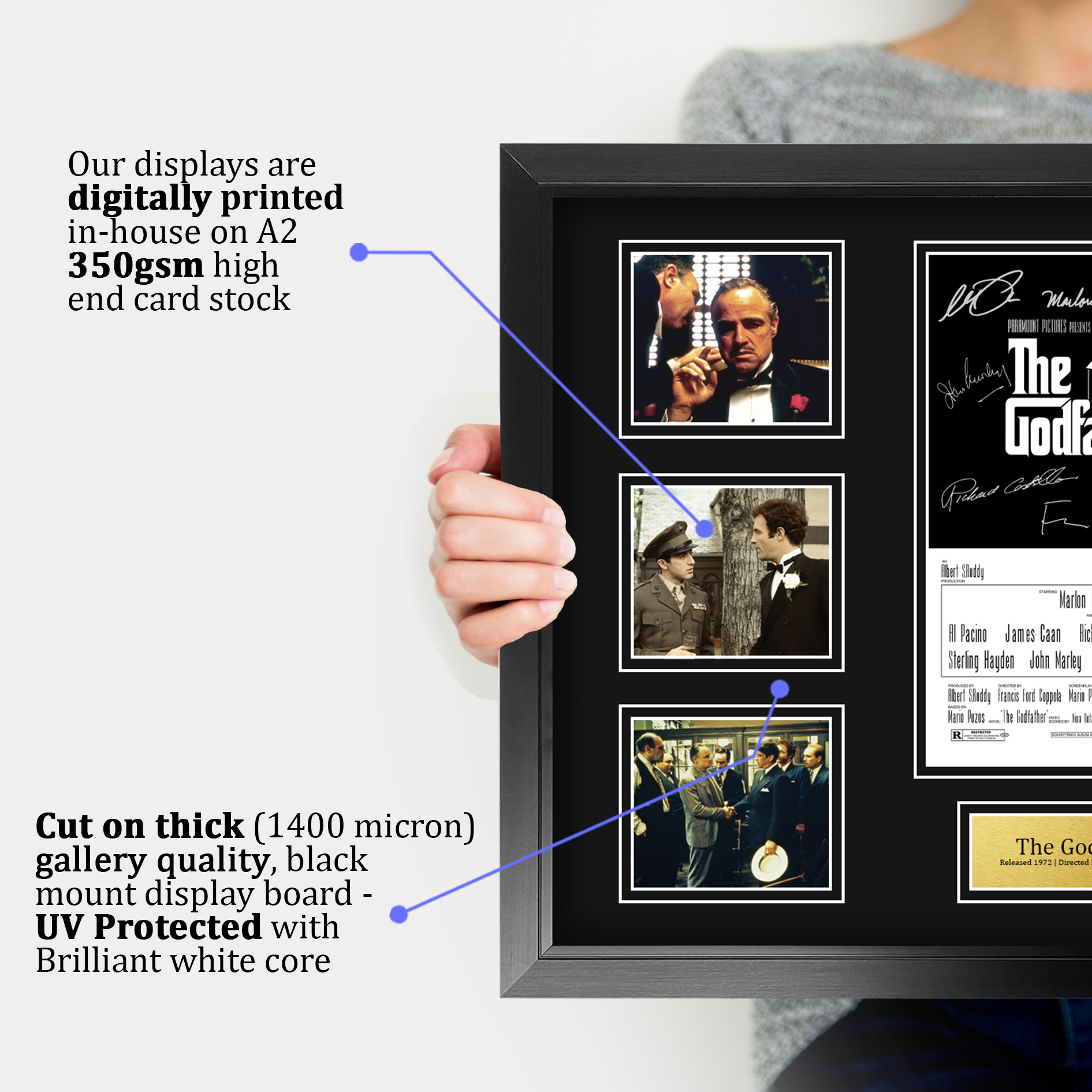 The Godfather Excellent Gift Idea Framed Autograph Picture Print to Movie Fans - Picture 39 of 57