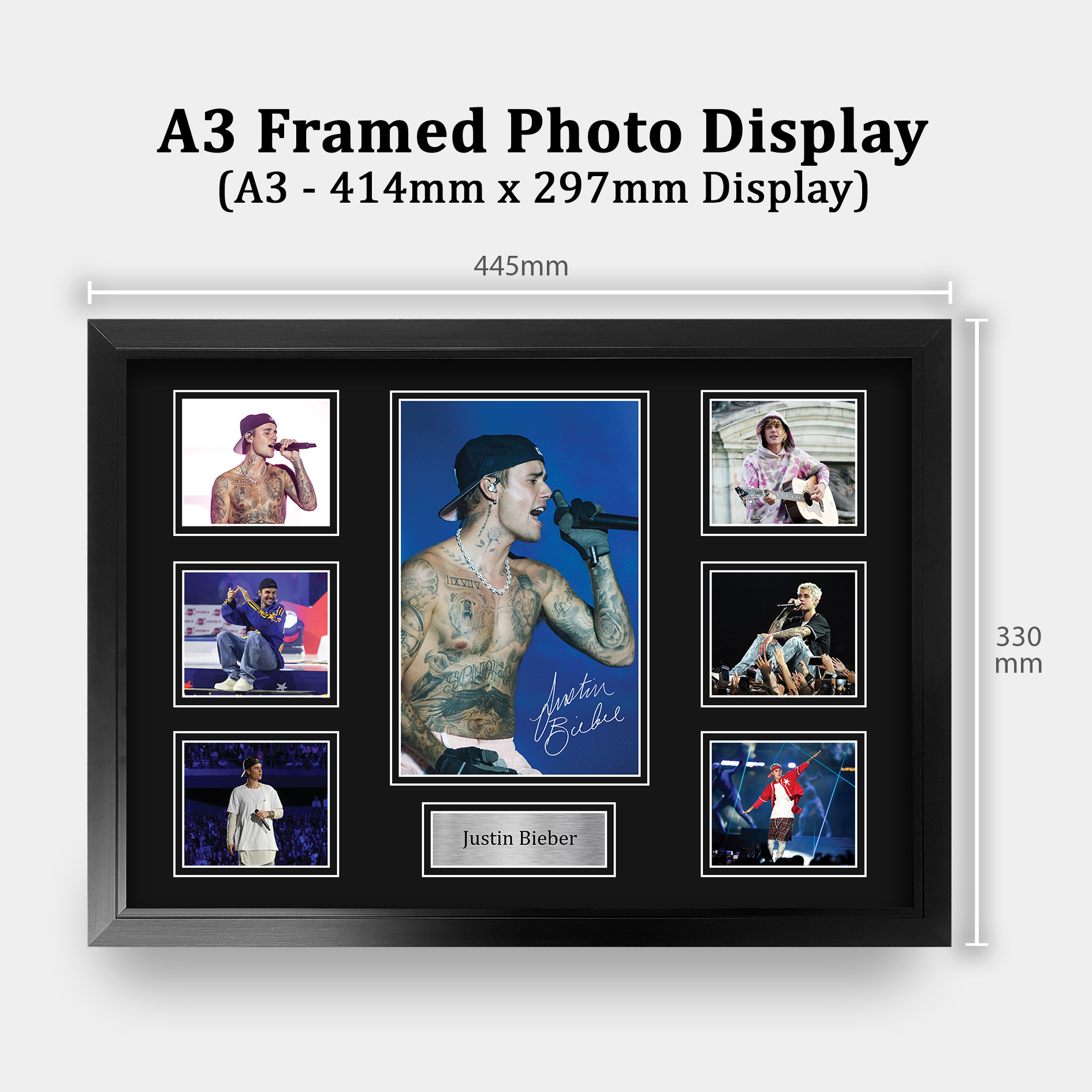 Justin Bieber Signed Pre Printed Autograph A4 Photo Gift For a Pop