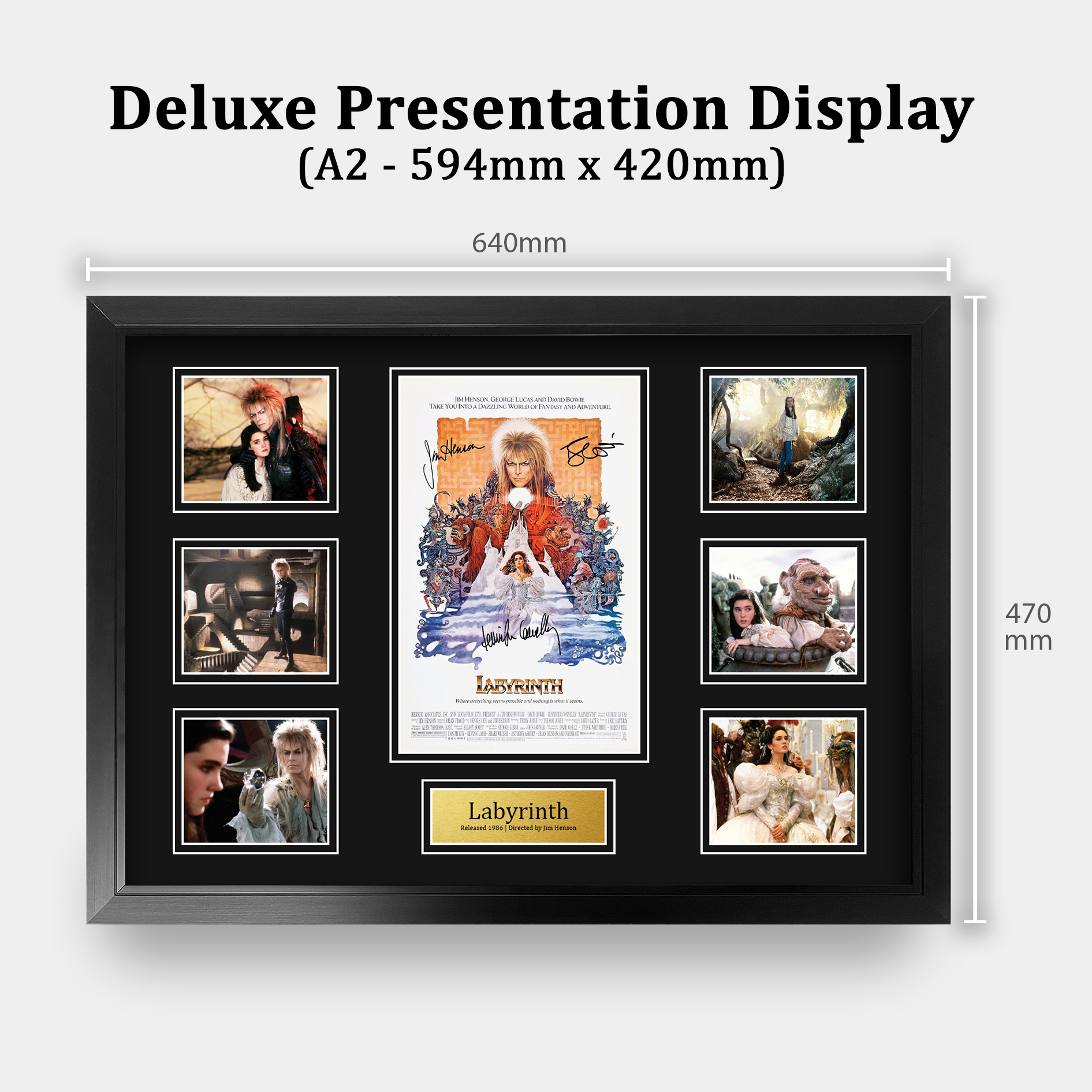 Labyrinth Ideal Gift Printed Framed Autograph Picture to Movie Memorabilia Fans - Picture 24 of 45