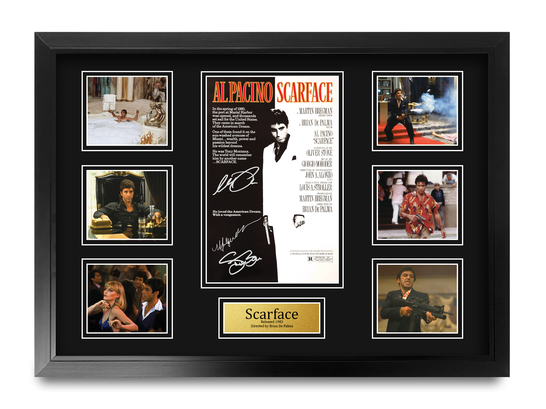 Scarface Ideal Gift Printed Framed Autograph Picture to Movie Memorabilia Fans - Picture 45 of 59