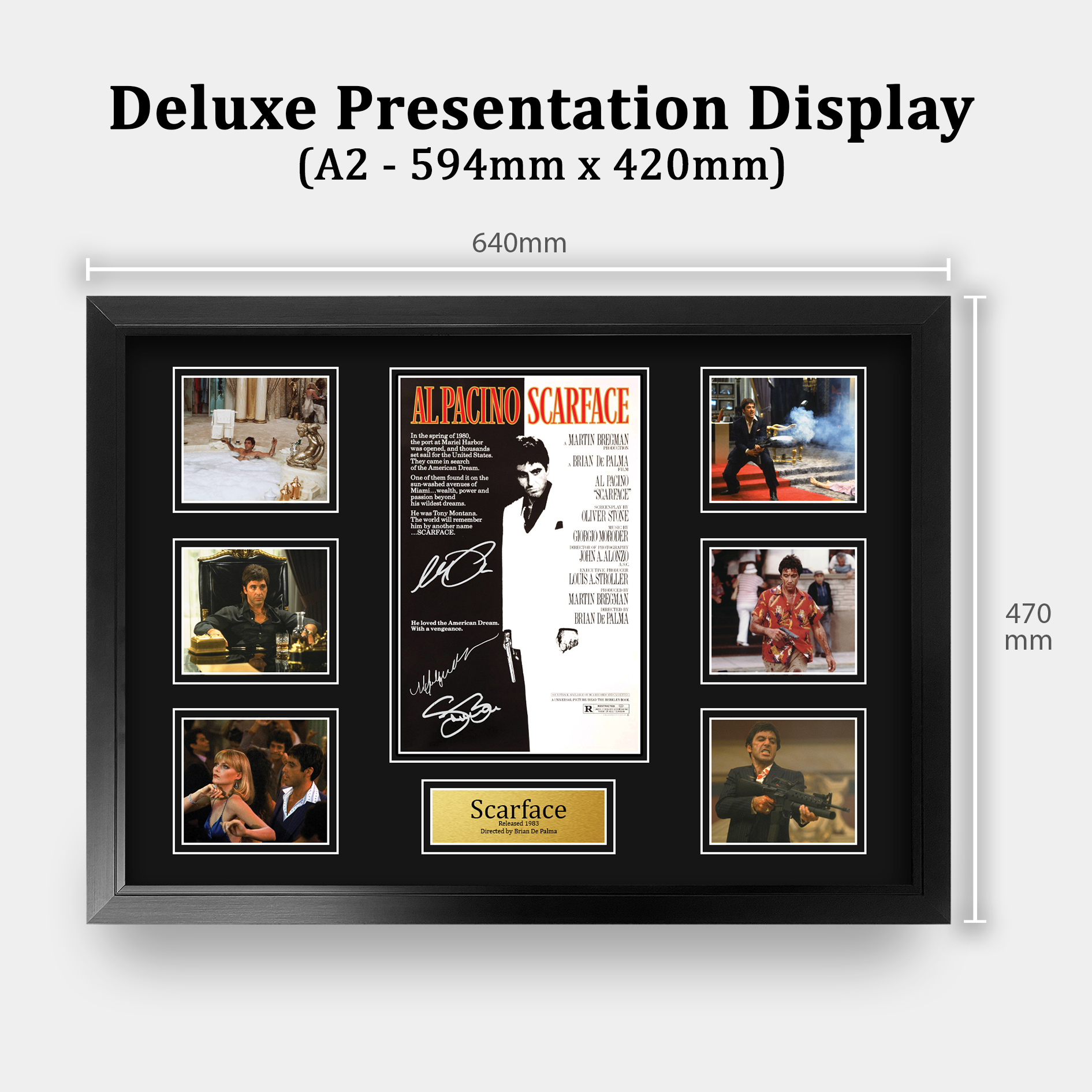 Scarface Ideal Gift Printed Framed Autograph Picture to Movie Memorabilia Fans - Picture 46 of 59