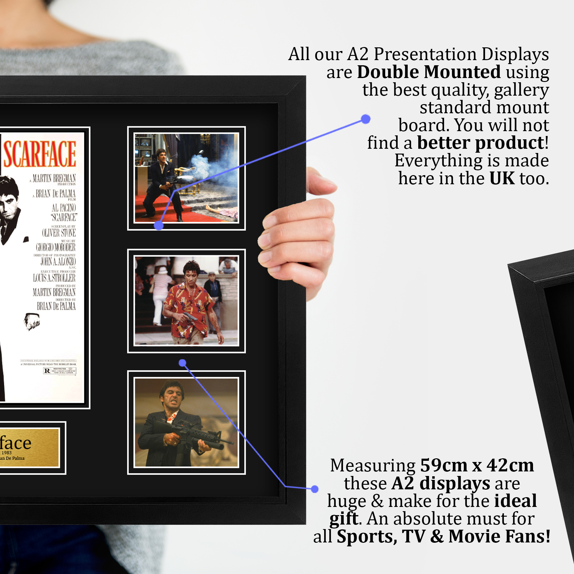 Scarface Ideal Gift Printed Framed Autograph Picture to Movie Memorabilia Fans - Picture 48 of 59