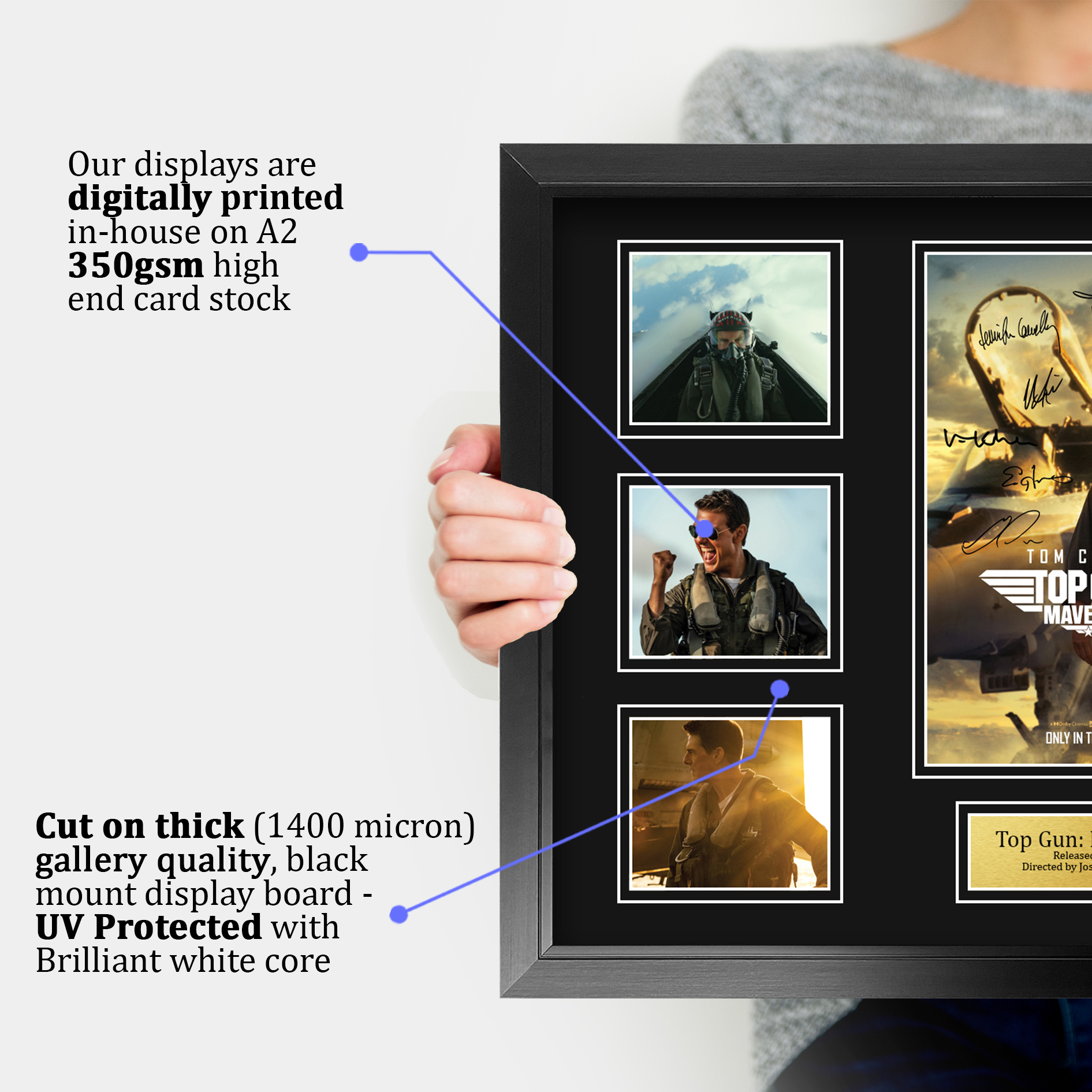 Top Gun Maverick Cool Gift Idea Framed Autograph Picture Print to Movie Fans - Picture 55 of 59