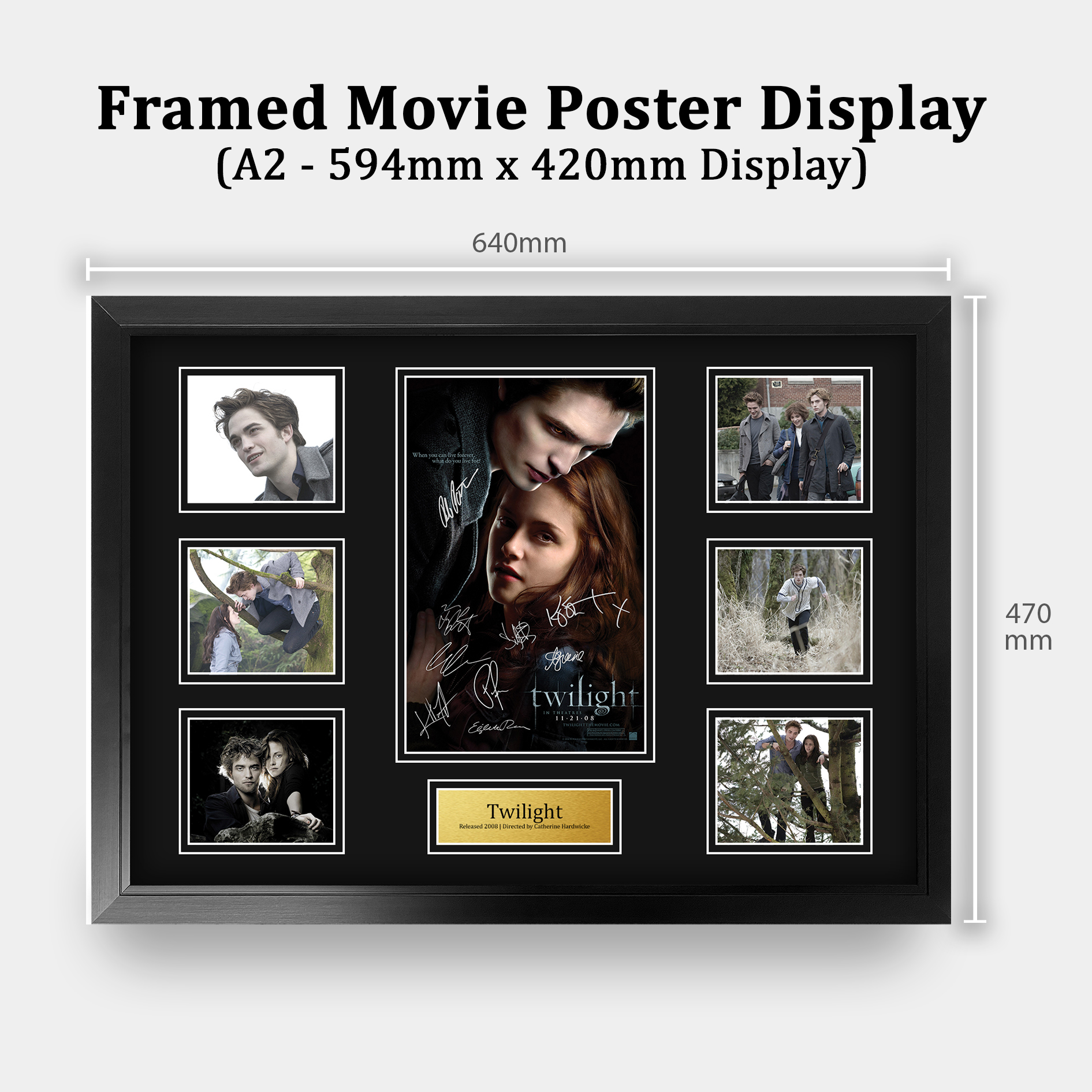 Twilight Ideal Gift Printed Framed Autograph Picture to Movie Memorabilia Fans - Imagen 10 de 85