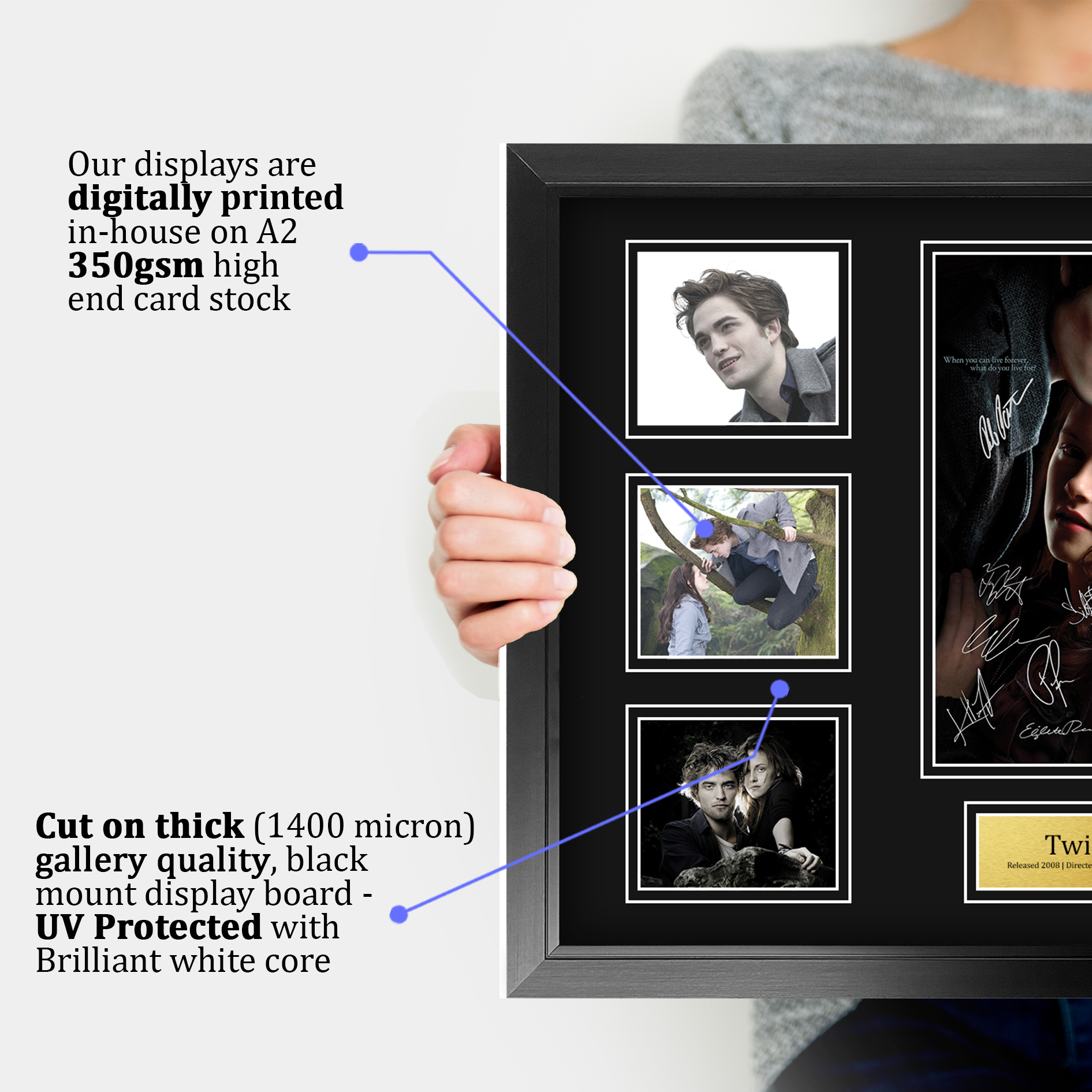Twilight Ideal Gift Printed Framed Autograph Picture to Movie Memorabilia Fans - Imagen 11 de 85