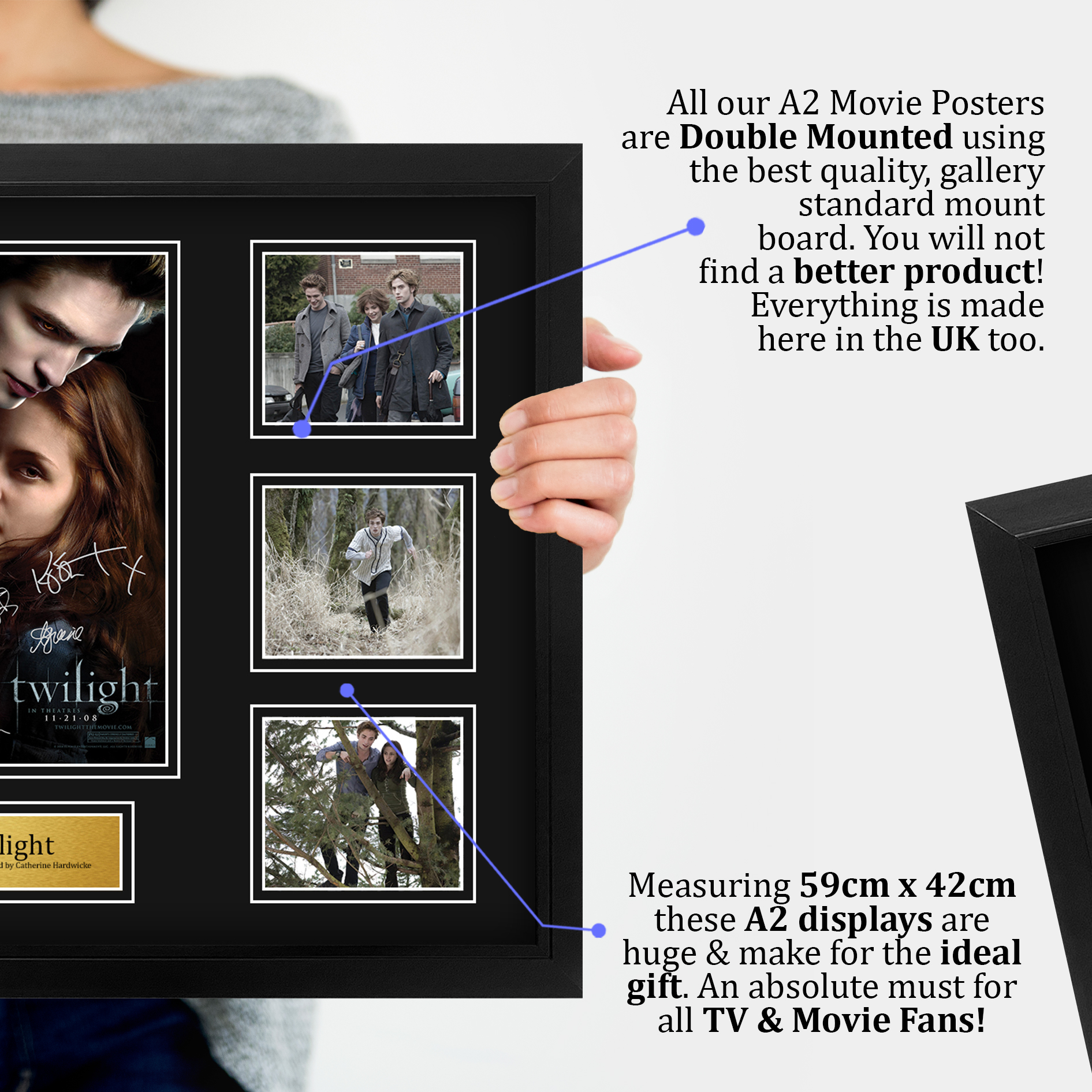 Twilight Ideal Gift Printed Framed Autograph Picture to Movie Memorabilia Fans - Imagen 12 de 85