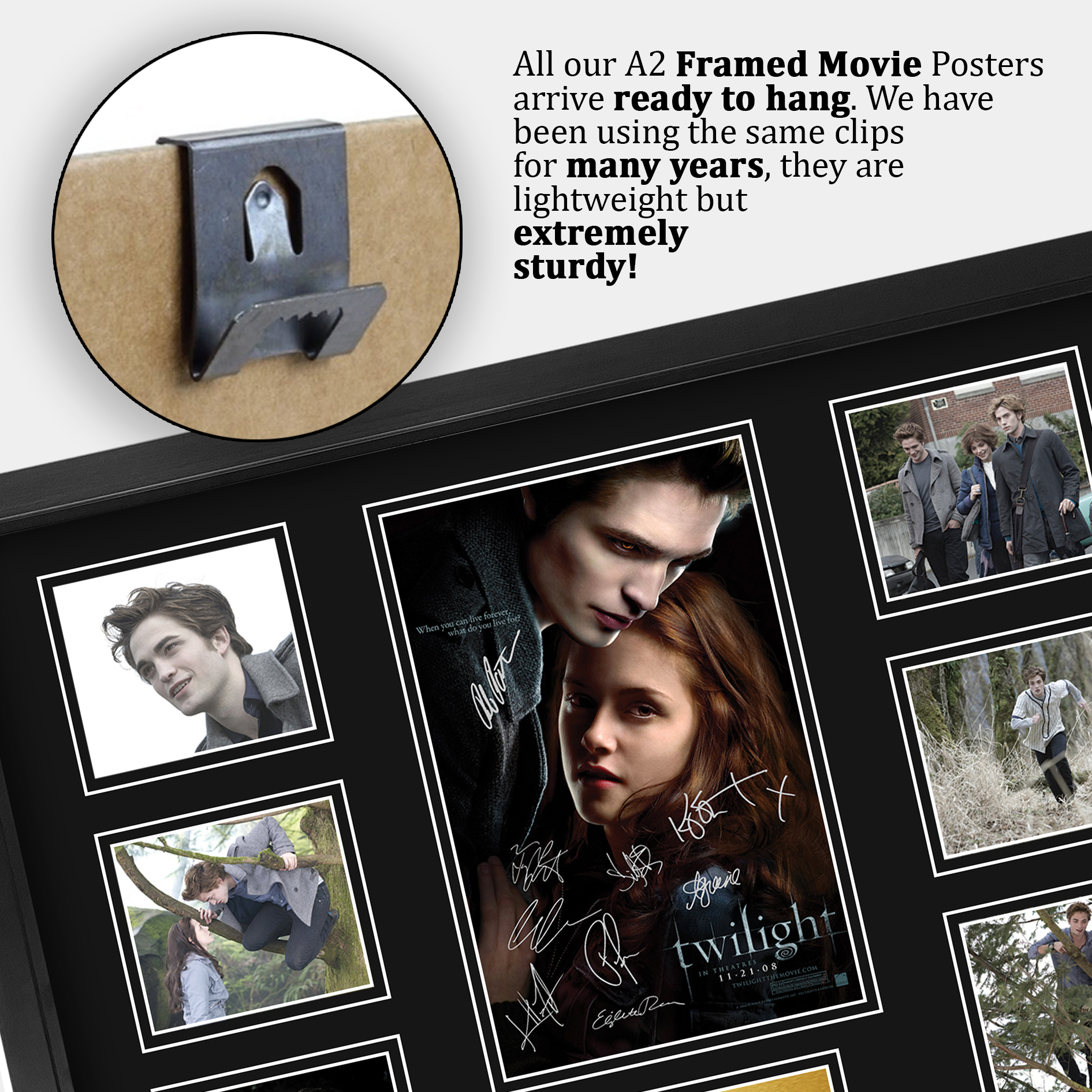 Twilight Ideal Gift Printed Framed Autograph Picture to Movie Memorabilia Fans - Imagen 13 de 85