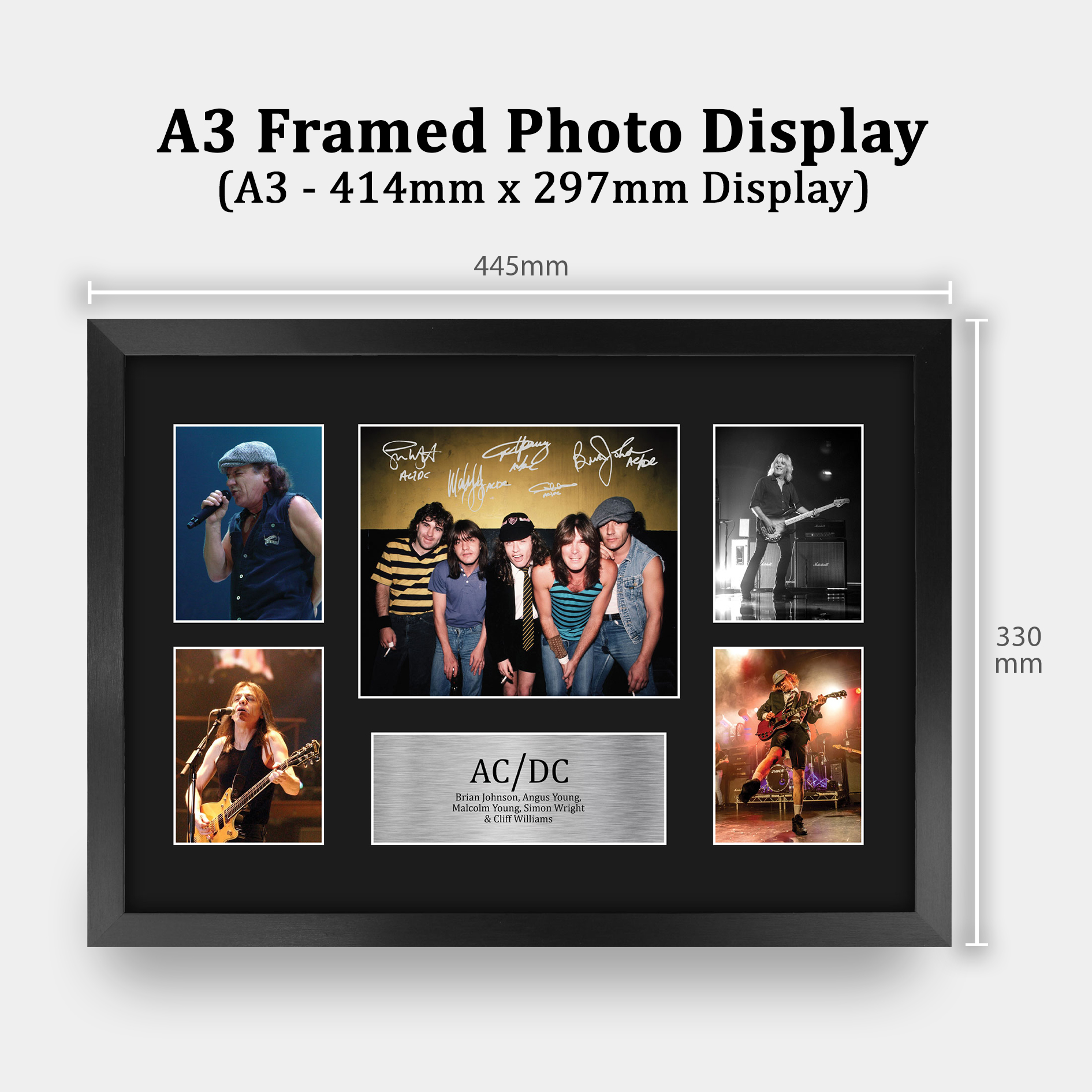 Young and Johnson Signed Pre Printed Autograph A4 Photo Gift For an AC/DC Fan - Picture 28 of 33