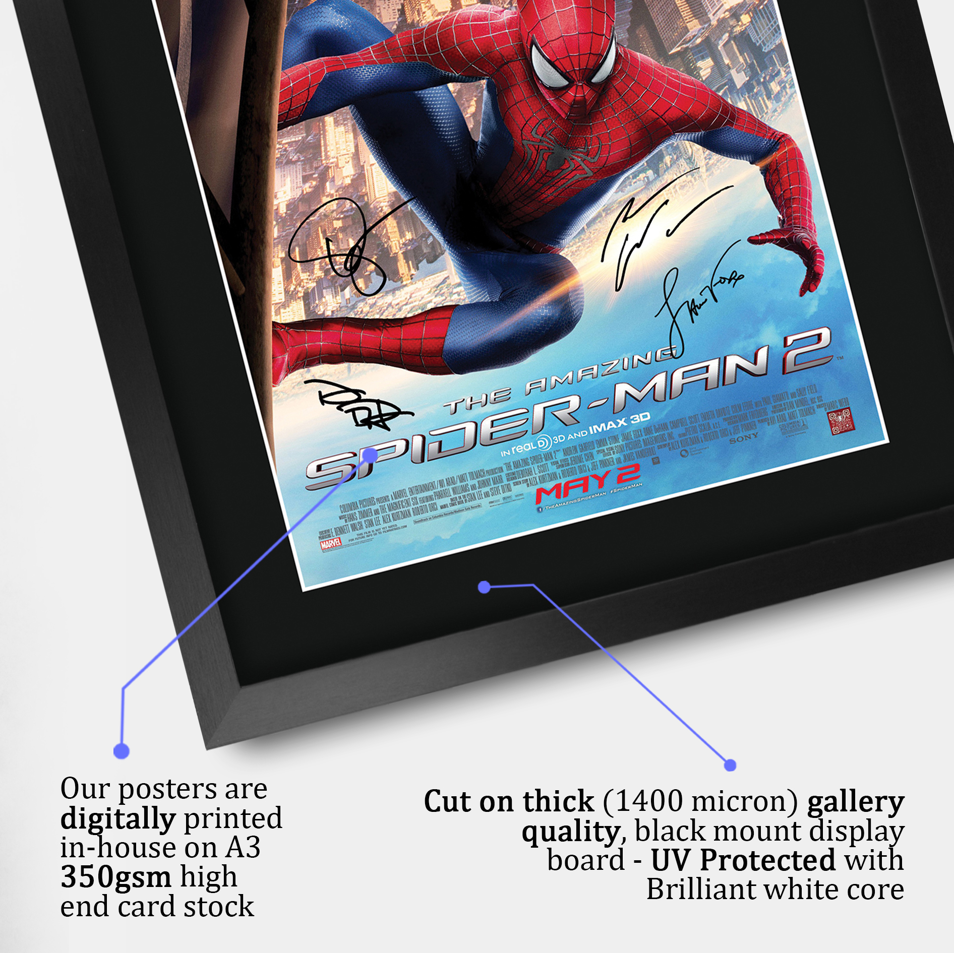 Amazing Spider-Man 1 Cool Gift Idea Printed Poster Framed Picture for Movie Fans - Picture 19 of 29