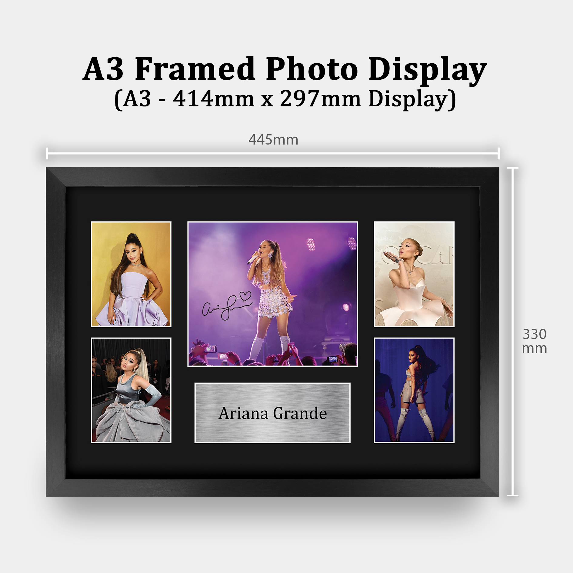 Ariana Grande Signed A4 Framed Printed Autograph Poster Print