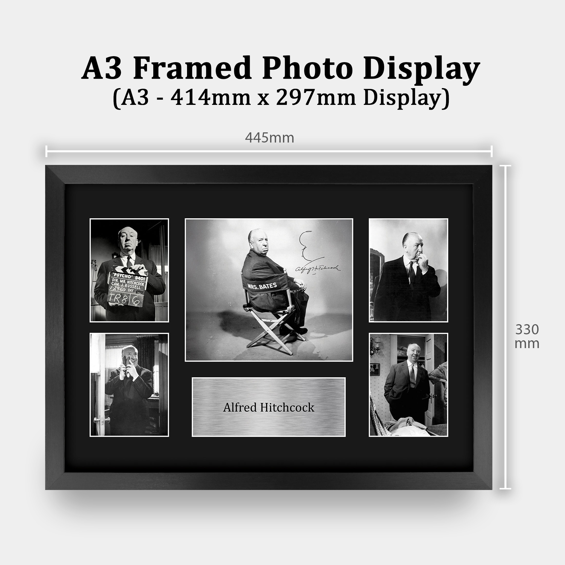 Alfred Hitchcock Psycho Gift Idea Framed Autograph Picture Print to Movie Fans - Picture 19 of 24