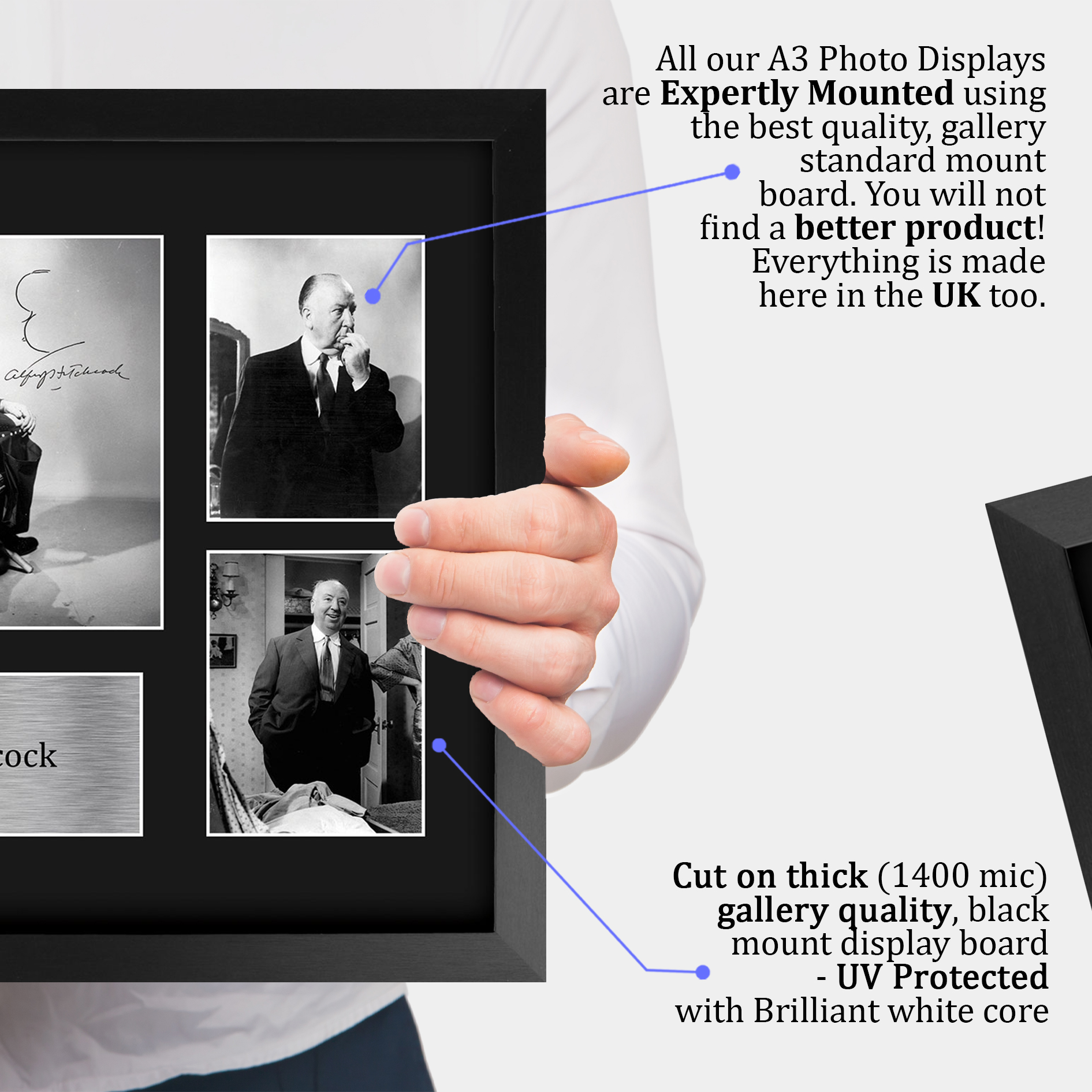 Alfred Hitchcock Psycho Gift Idea Framed Autograph Picture Print to Movie Fans - Picture 21 of 24