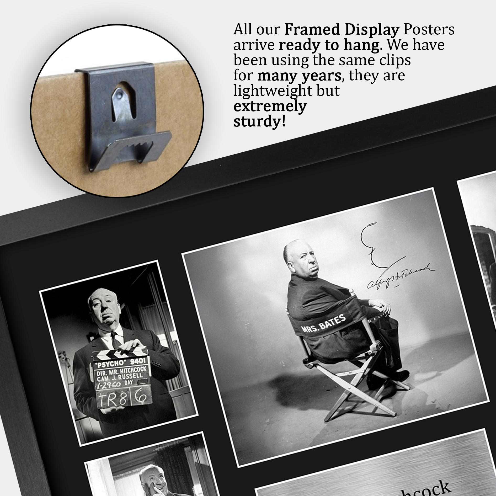 Alfred Hitchcock Psycho Gift Idea Framed Autograph Picture Print to Movie Fans - Picture 22 of 24