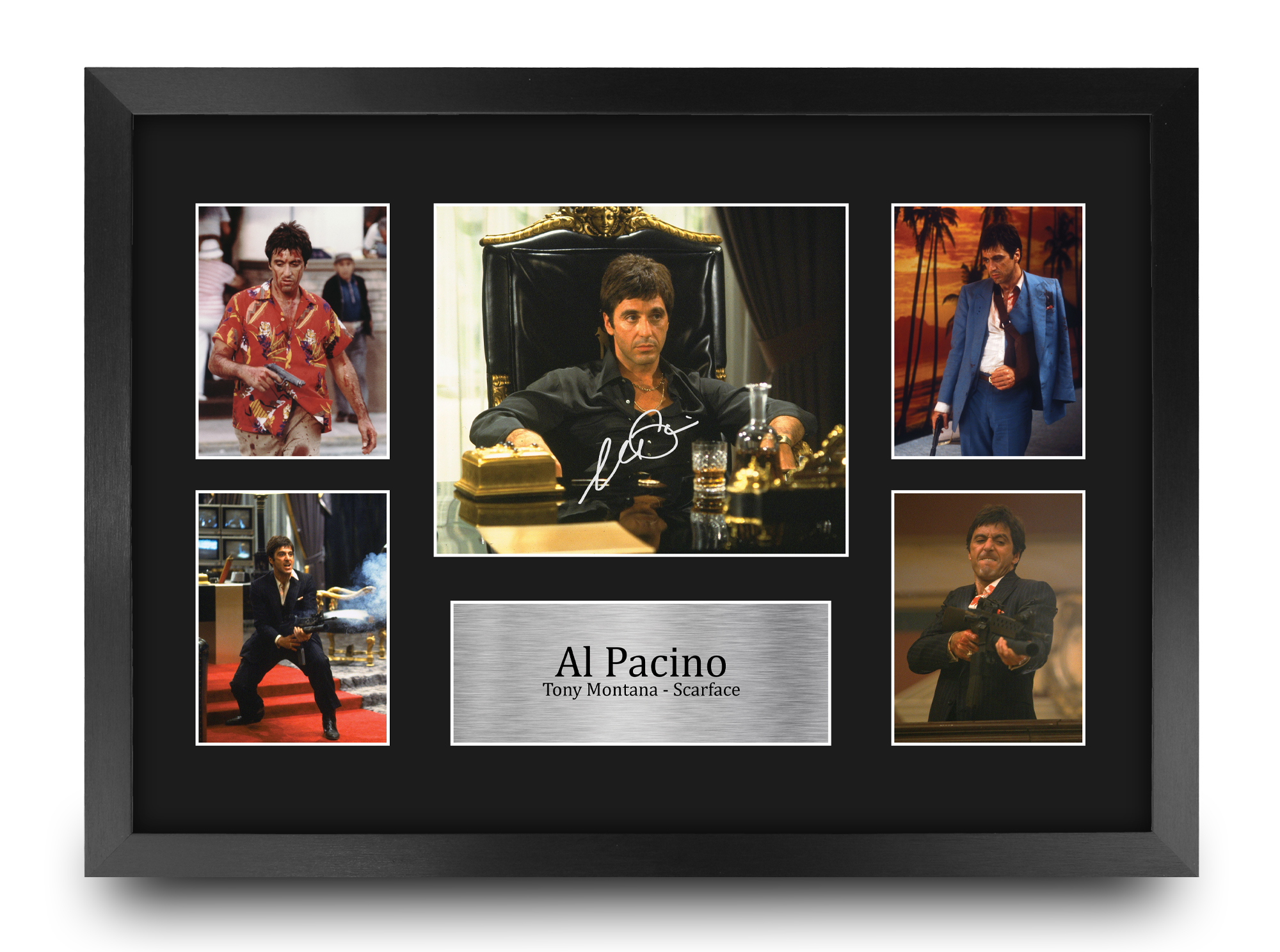 Scarface Ideal Gift Printed Framed Autograph Picture to Movie Memorabilia Fans - Picture 10 of 59