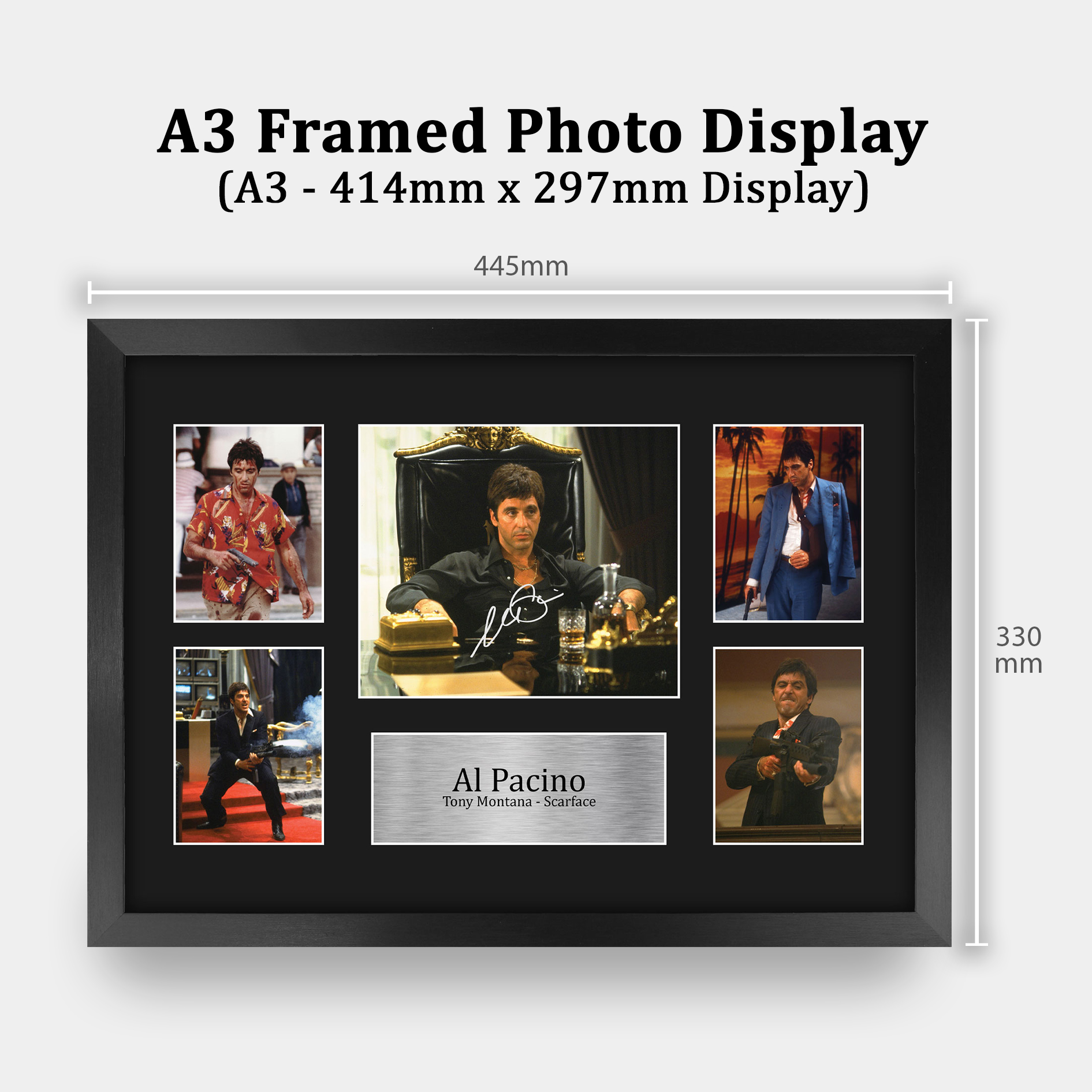 Scarface Ideal Gift Printed Framed Autograph Picture to Movie Memorabilia Fans - Picture 11 of 59