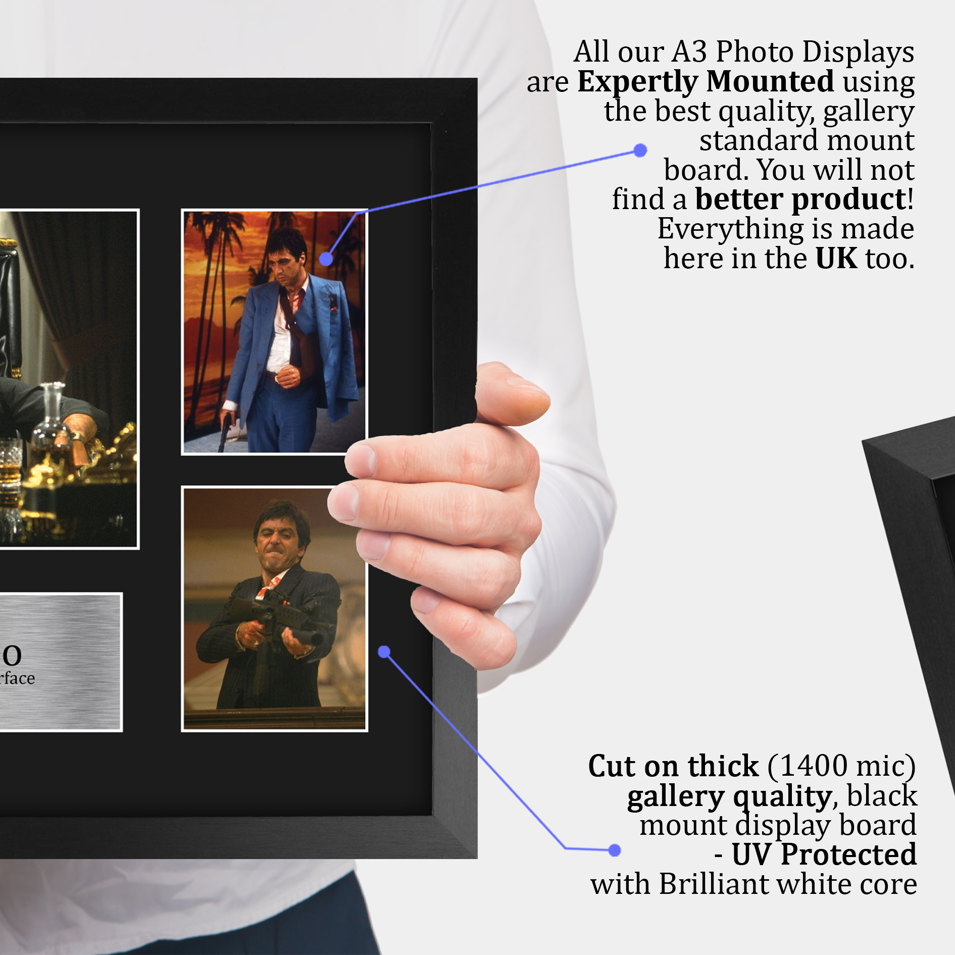 Scarface Ideal Gift Printed Framed Autograph Picture to Movie Memorabilia Fans - Picture 13 of 59