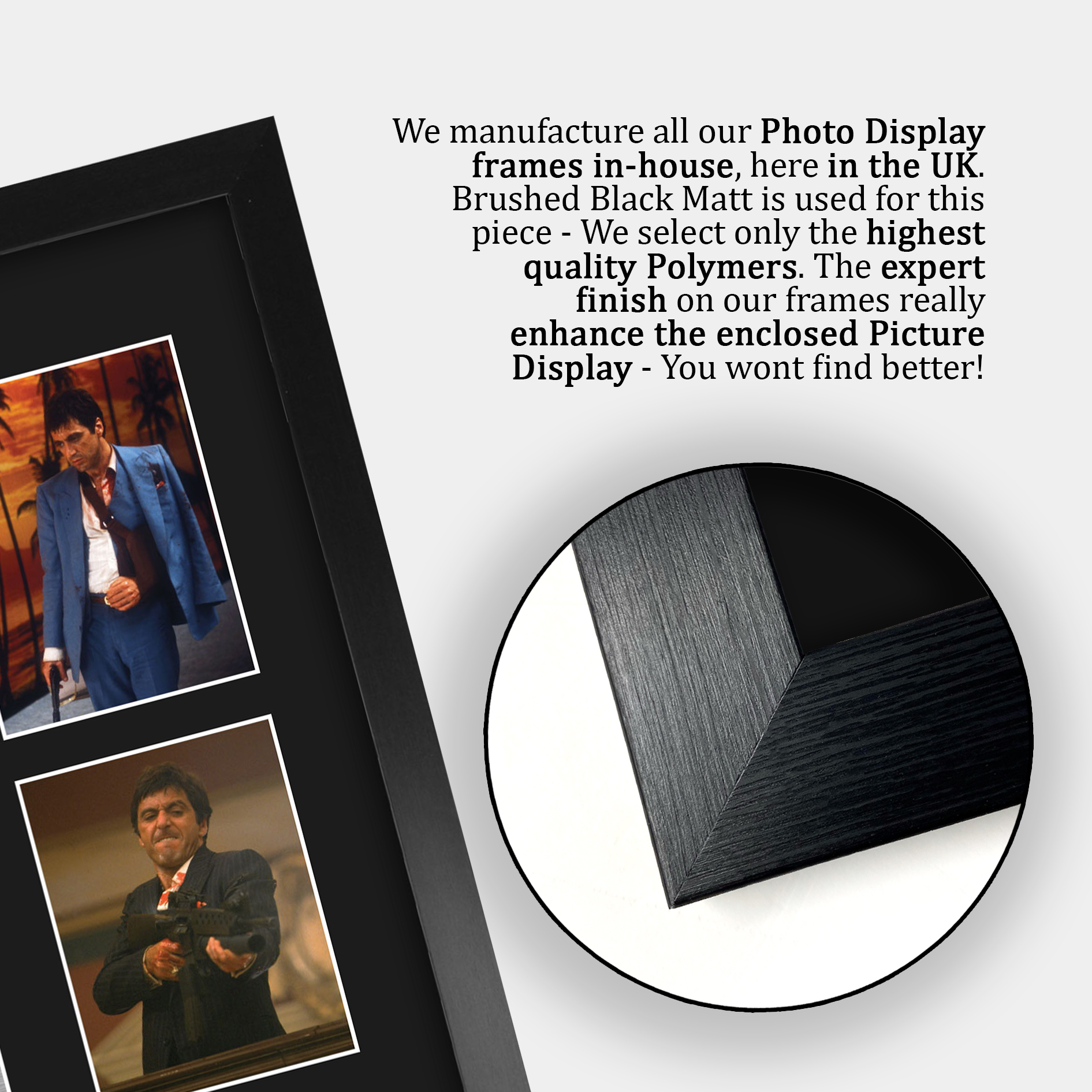 Scarface Ideal Gift Printed Framed Autograph Picture to Movie Memorabilia Fans - Picture 15 of 59