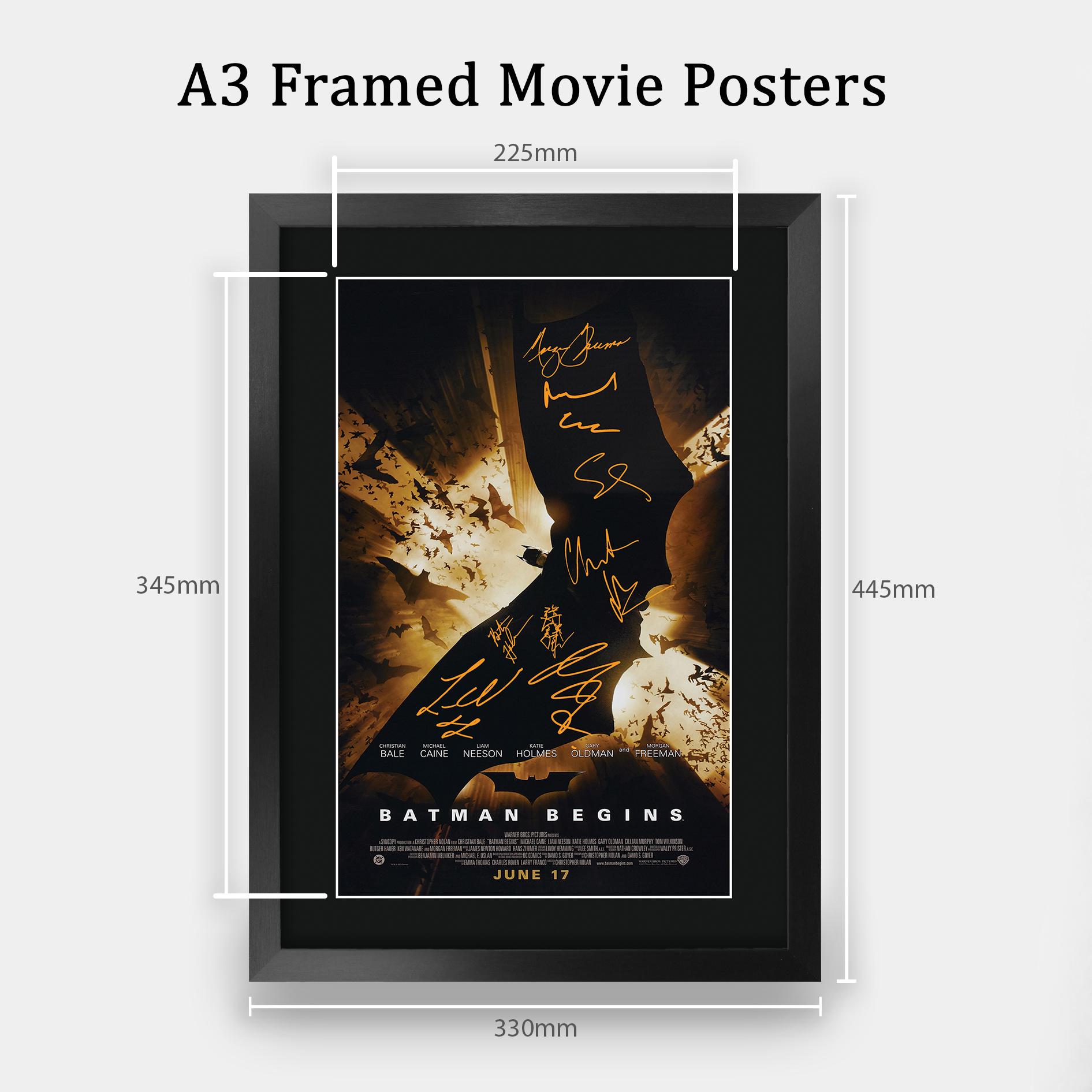 Batman Begins Excellent Gift Idea Printed Poster Framed Picture for Movie Fans - Picture 38 of 85