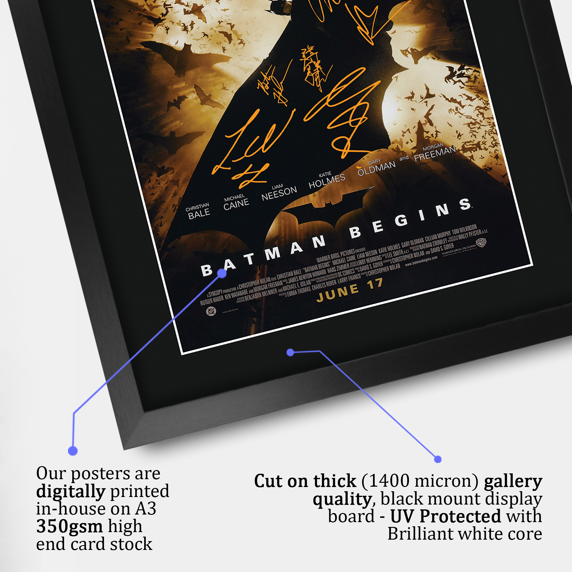 Batman Begins Excellent Gift Idea Printed Poster Framed Picture for Movie Fans - Picture 40 of 85