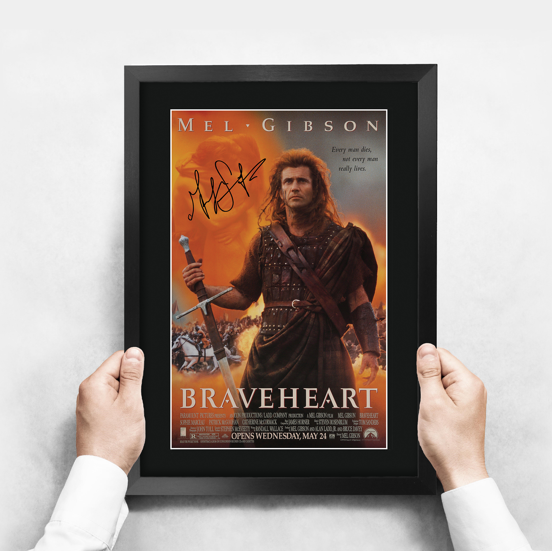 Braveheart Mel Gibson Gift Idea Printed A3 Poster Framed Picture for Movie  Fans | eBay