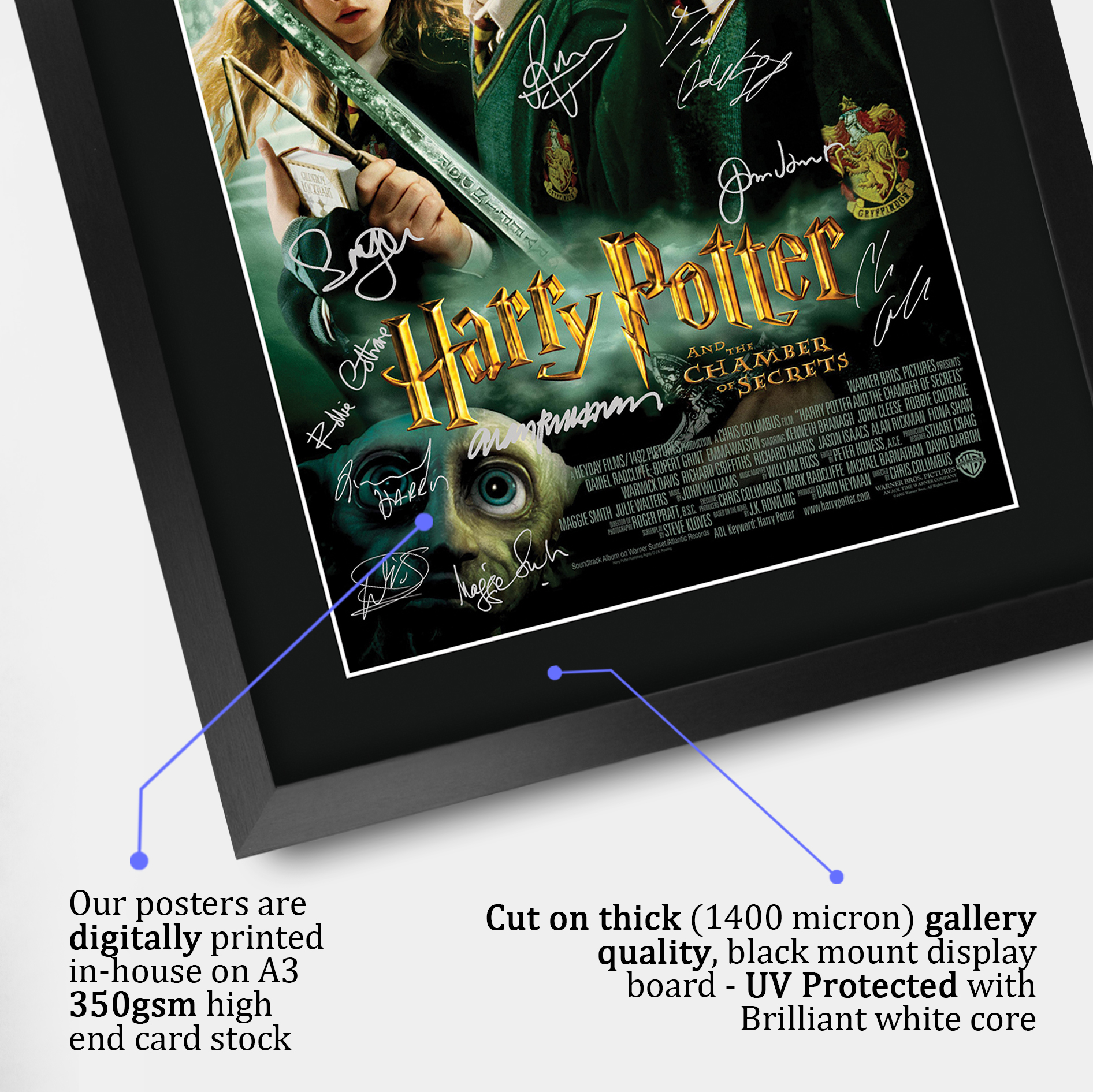 Harry Potter Movie Collection Framed Signed Movie A3 Posters Autographs Prints - Picture 90 of 143