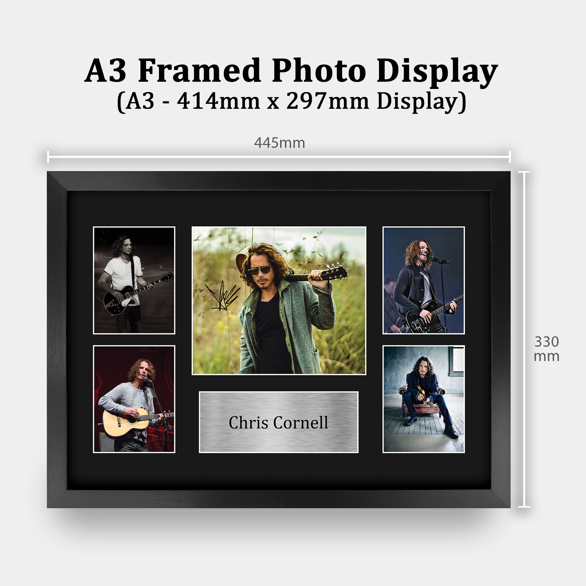 Chris Cornell signiertes vorgedrucktes Autogramm A4 Fotogeschenk für einen Soundgarden Fan - Bild 19 von 24