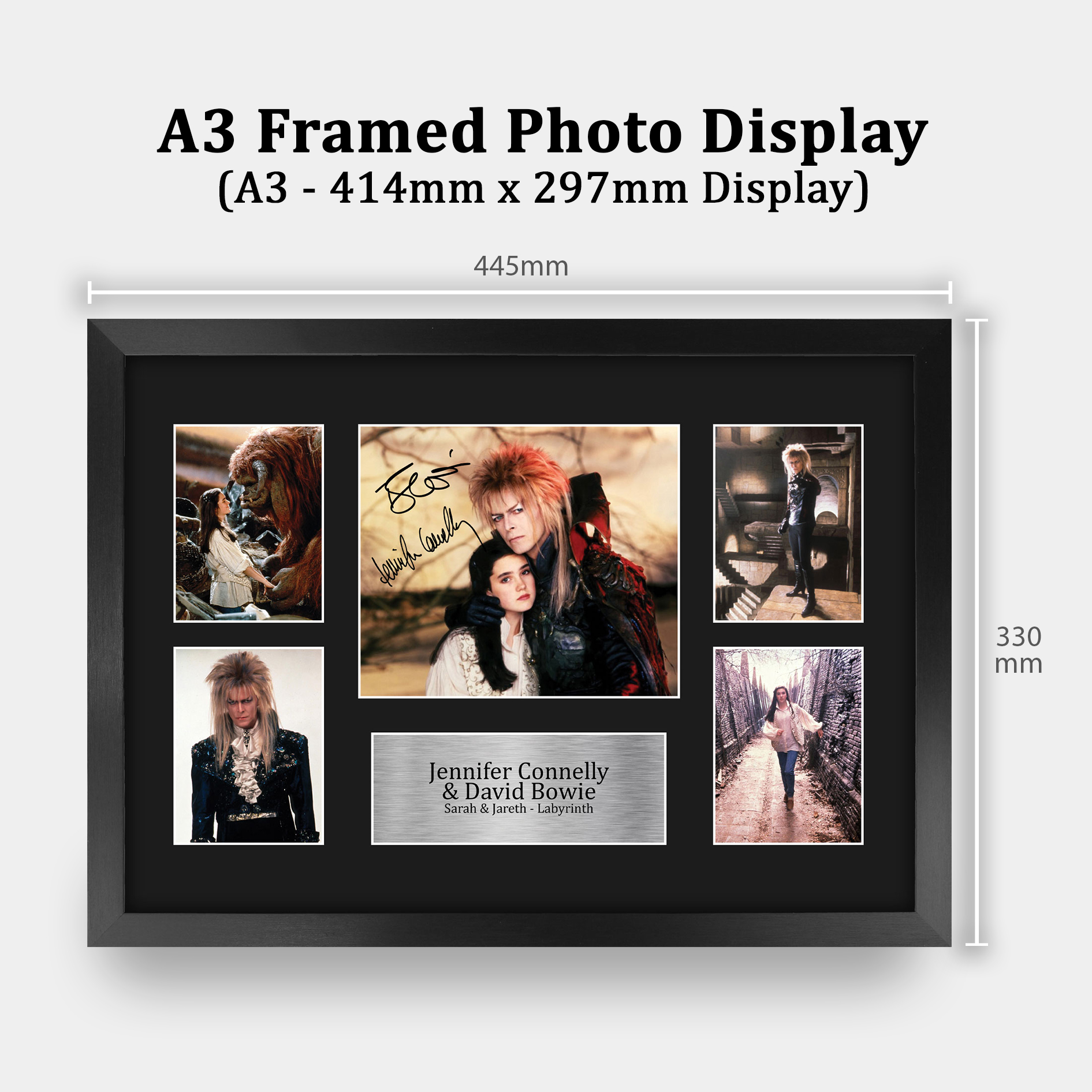 Labyrinth Ideal Gift Printed Framed Autograph Picture to Movie Memorabilia Fans - Picture 10 of 45