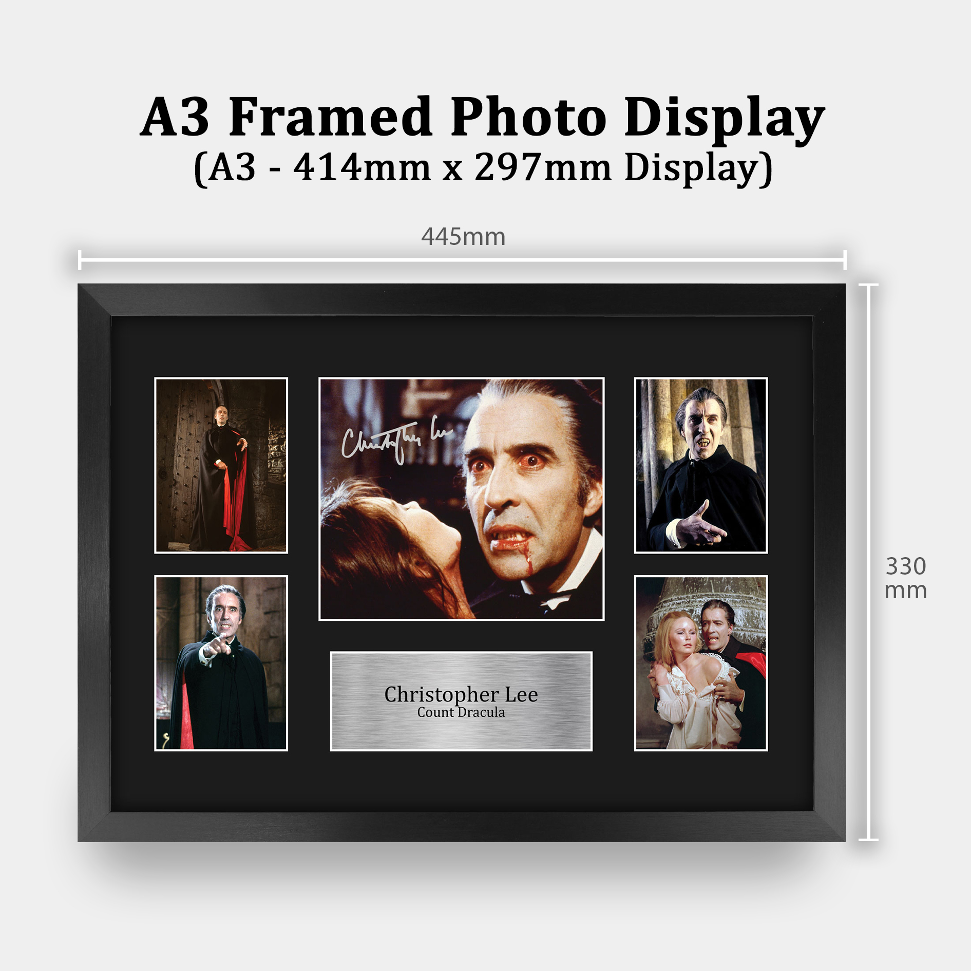 Christopher Lee Dracula Gift Idea Signed Autograph A4 Picture Print to Movie Fan - Picture 19 of 24