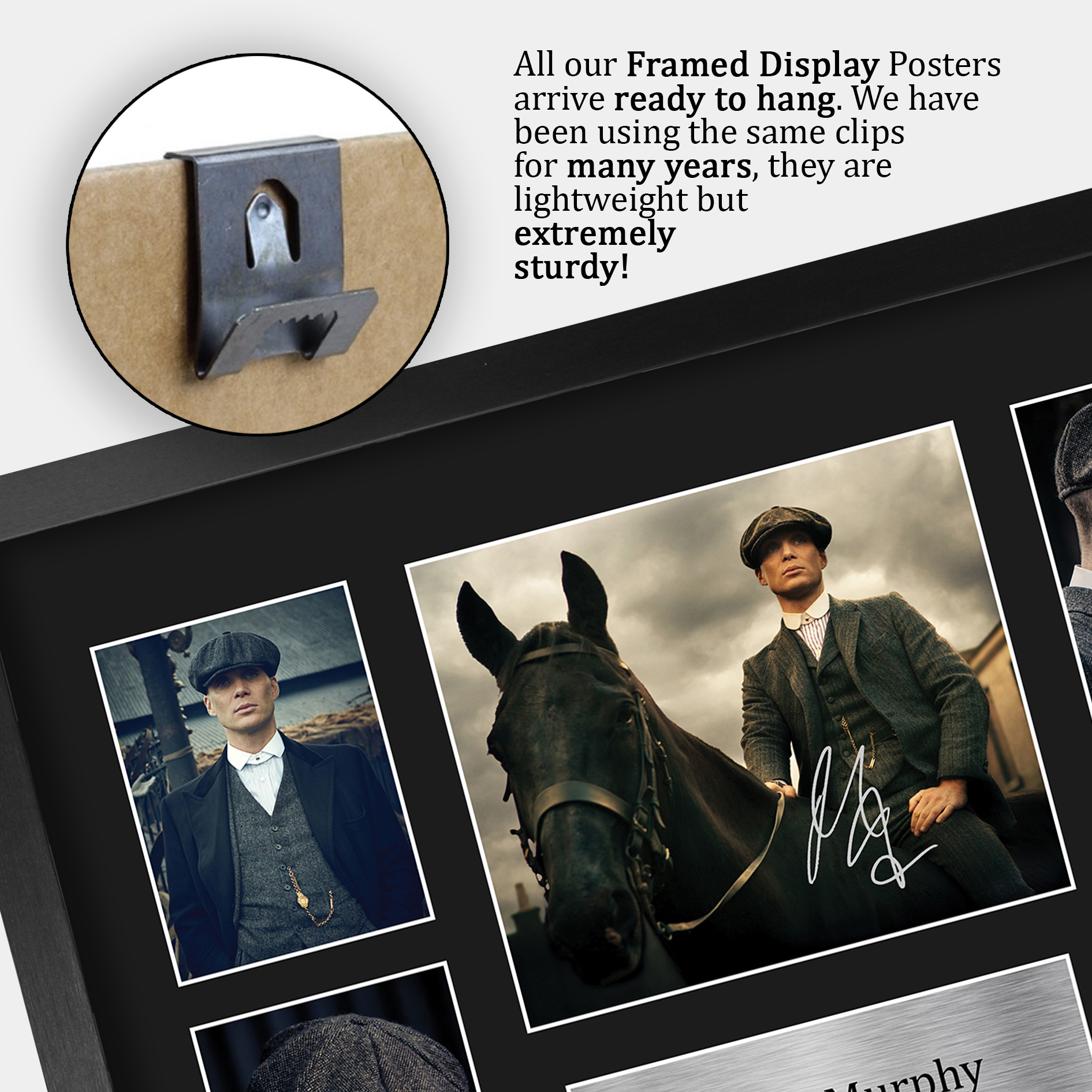 Foto Incorniciata Cillian Murphy Peaky Blinders - A4 Con Autografo, Cornice Nera, Idea Regalo