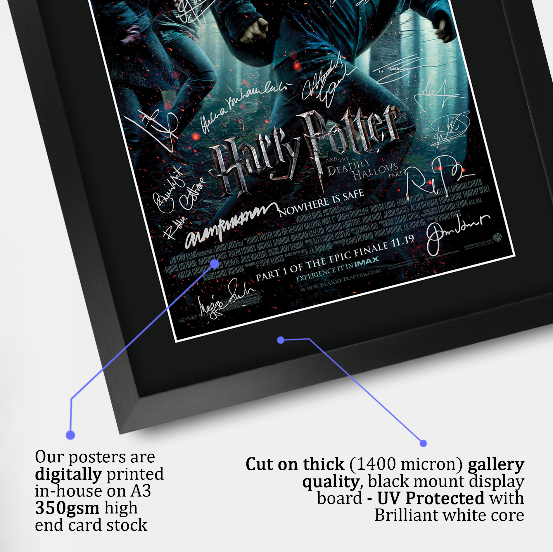 Harry Potter Movie Collection Framed Signed Movie A3 Posters Autographs Prints - Picture 83 of 143
