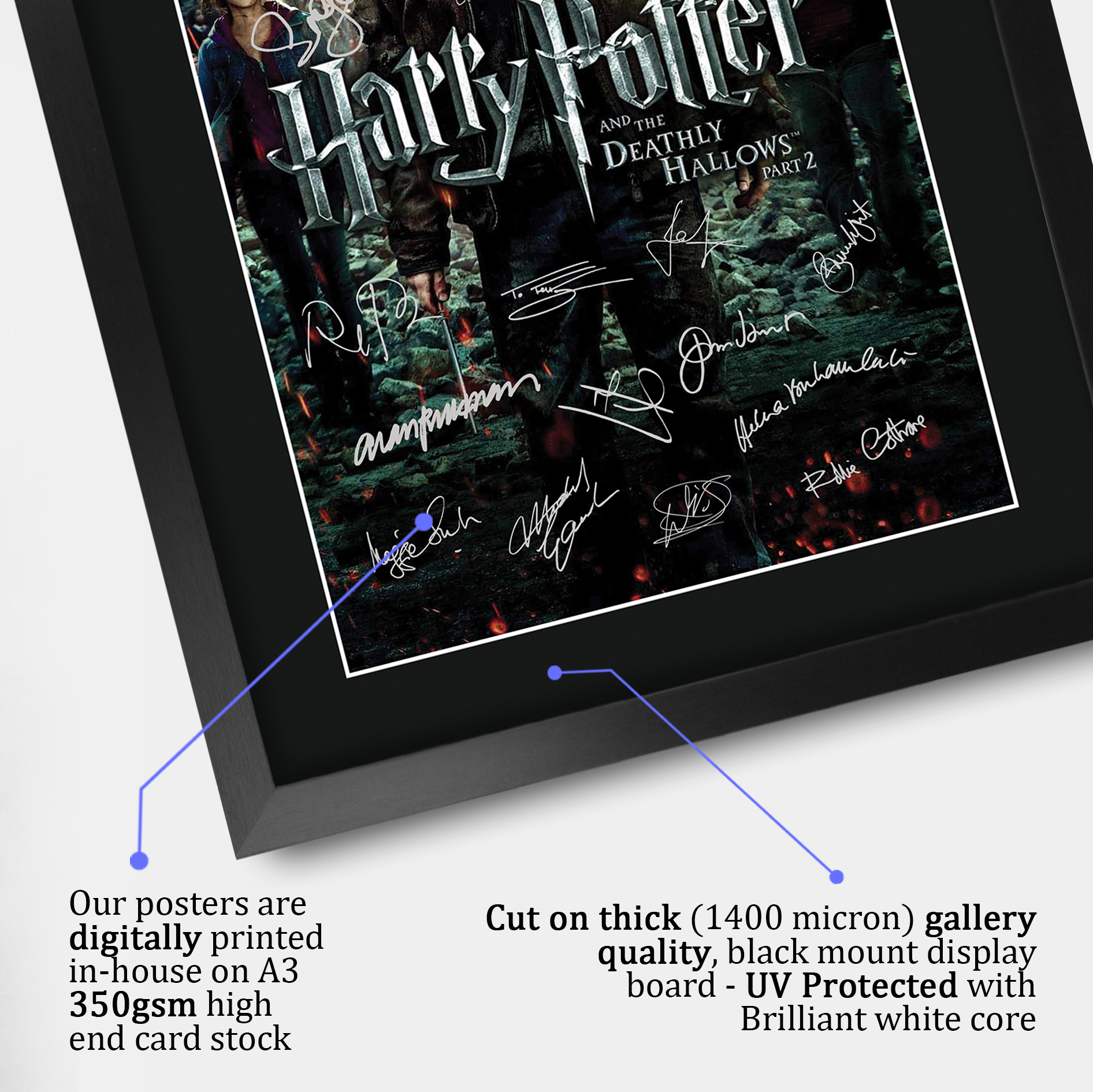 Harry Potter Movie Collection Framed Signed Movie A3 Posters Autographs Prints - Picture 54 of 143