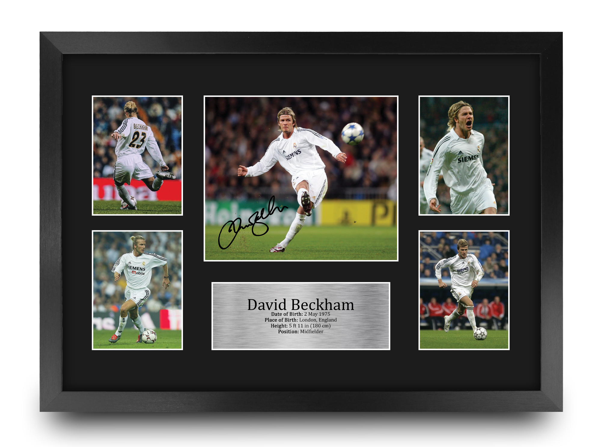 David Beckham A4 England Gift Ideas Printed Autograph Picture for Football Fans