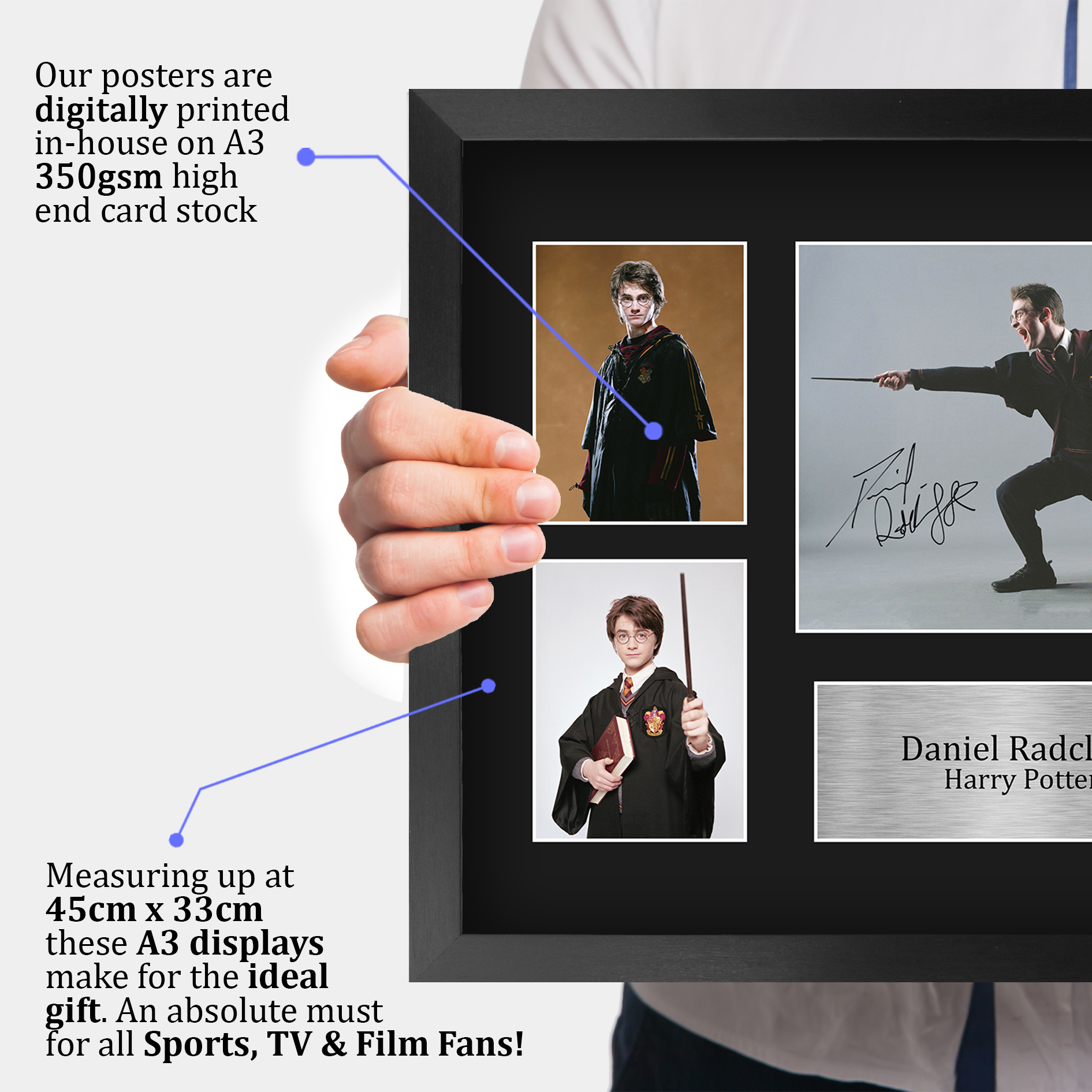 Harry Potter Movie Collection Framed Signed Movie A3 Posters Autographs Prints - Picture 118 of 143