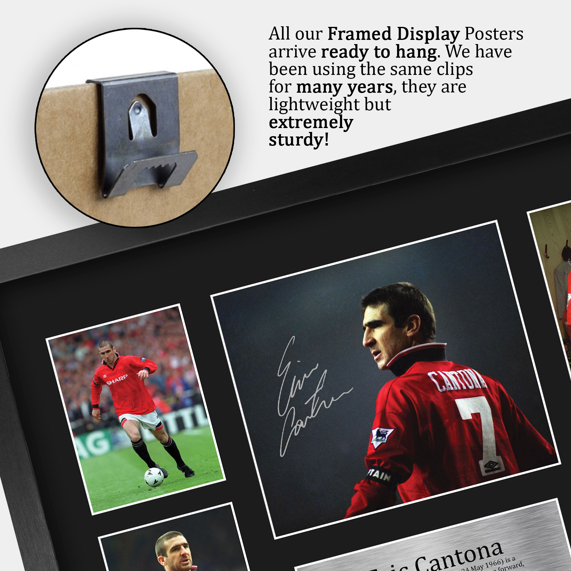 Eric Cantona Firmado A4 A3 Enmarcado Impreso Autógrafo Manchester United Impreso Regalo - Imagen 22 de 24