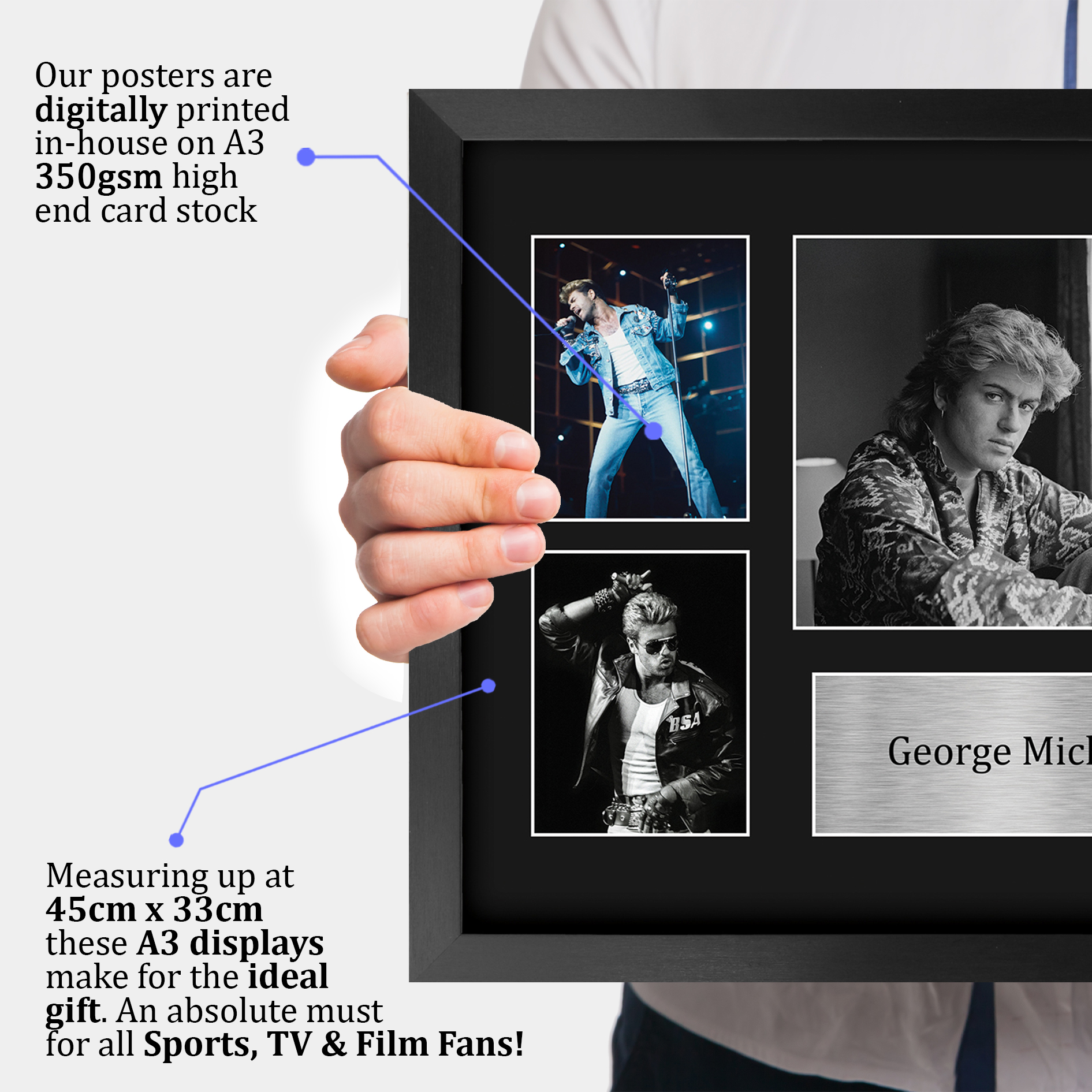 George Michael Signed Pre Printed Autograph A4 Photo Gift For a Pop Fan - Bild 20 von 31