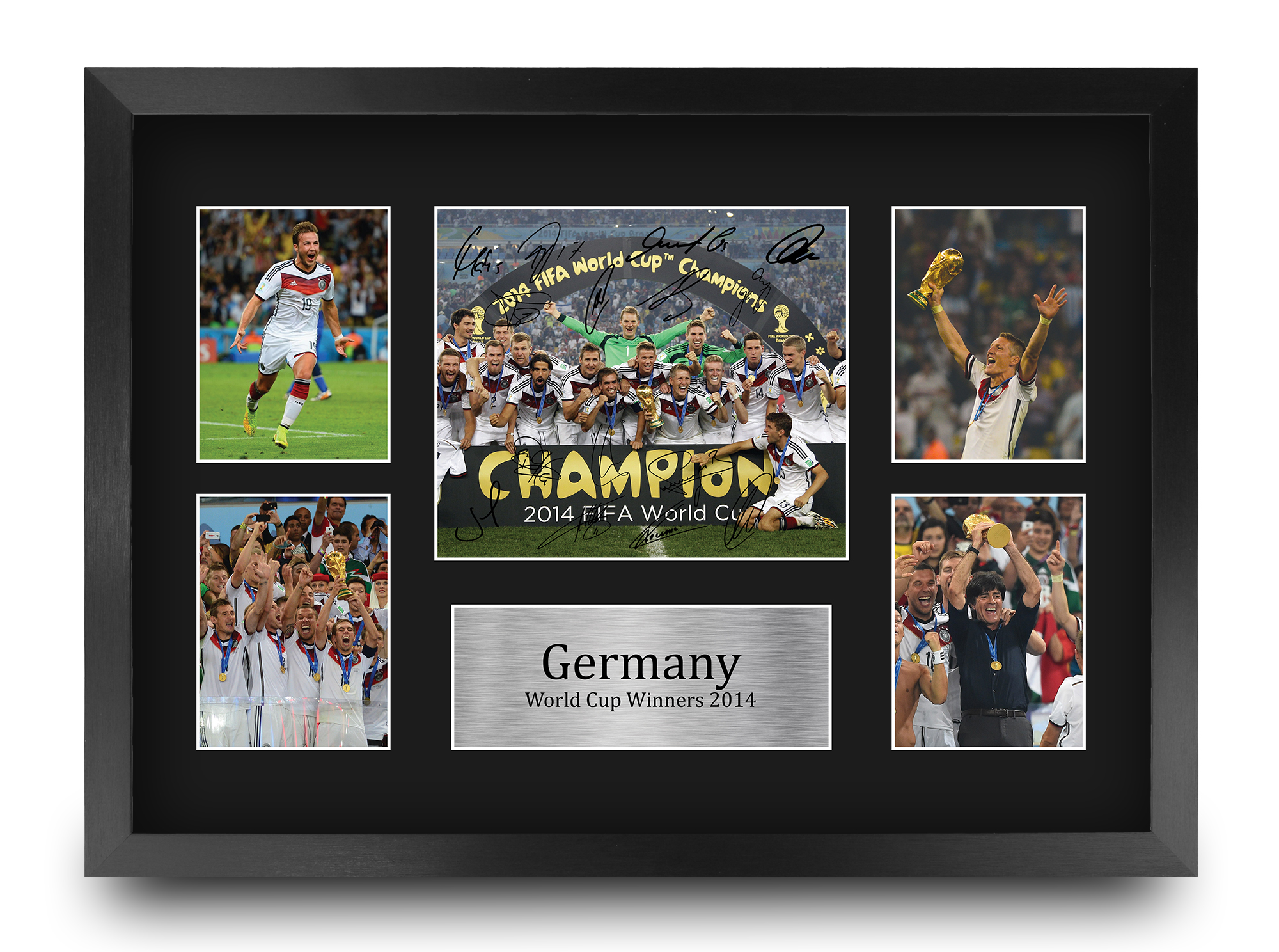 Germany 2014 World Cup Winners Signed A3 Pre Printed Autograph