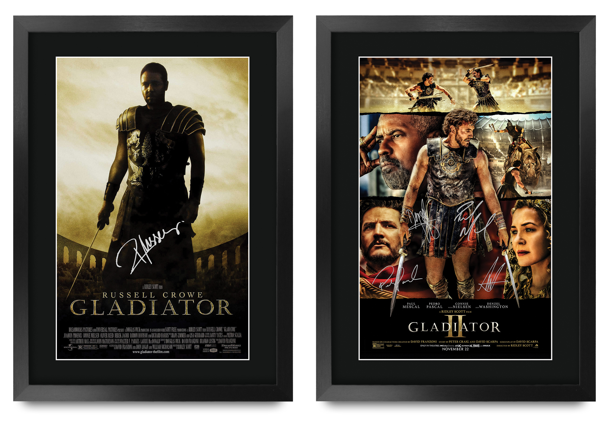 Gladiator Gift Poster Framed Autograph Picture Print for Movie Memorabilia Fans - Foto 16 di 17