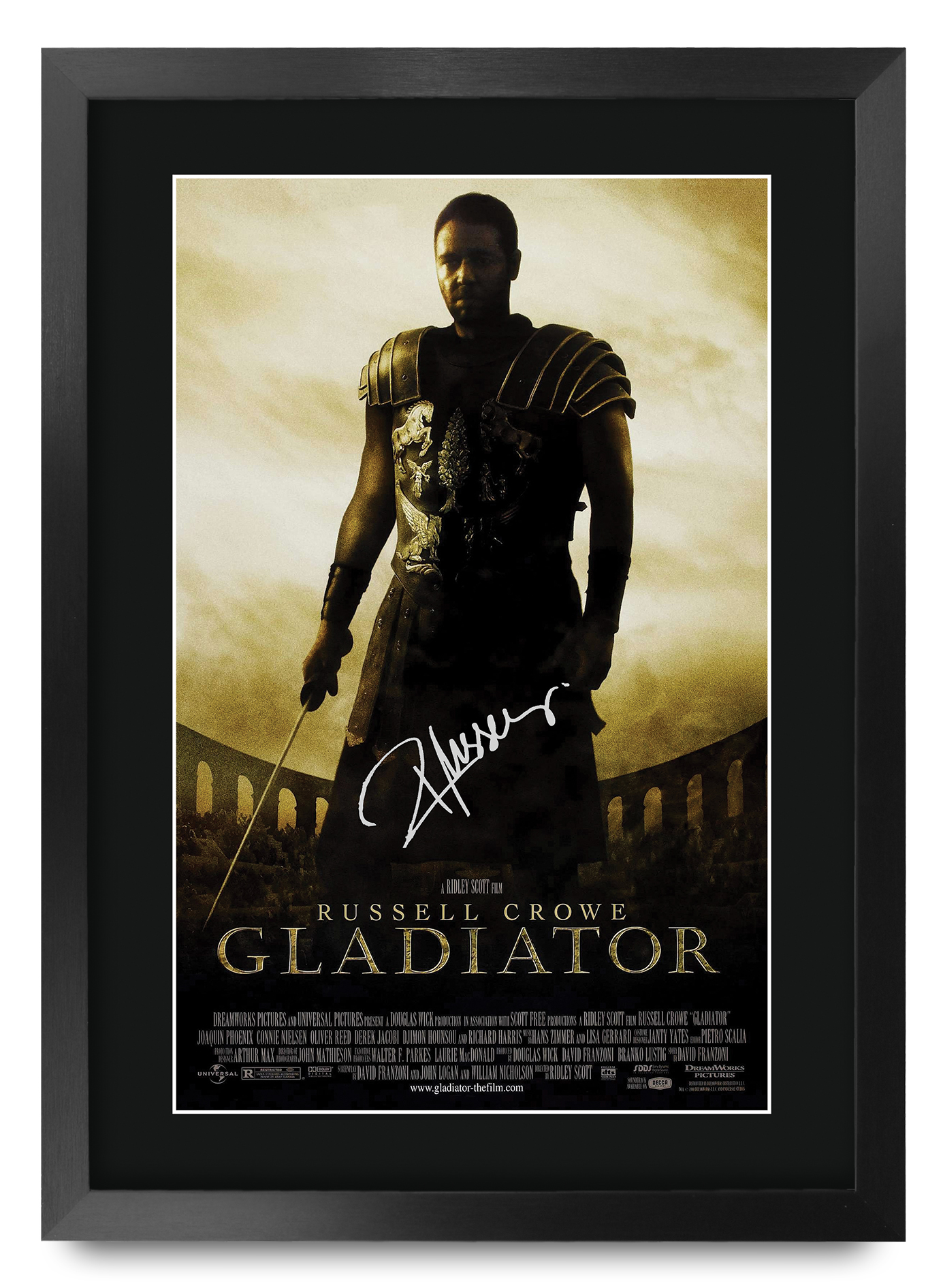 Gladiator Gift Poster Framed Autograph Picture Print for Movie Memorabilia Fans - Foto 2 di 17