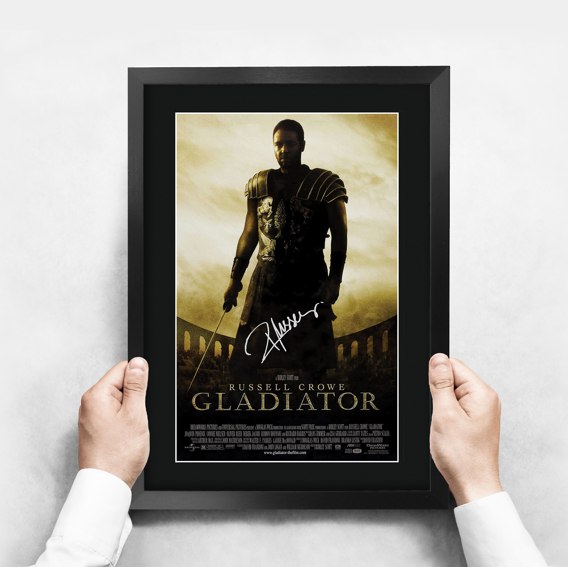 Gladiator Gift Poster Framed Autograph Picture Print for Movie Memorabilia Fans - Foto 4 di 17