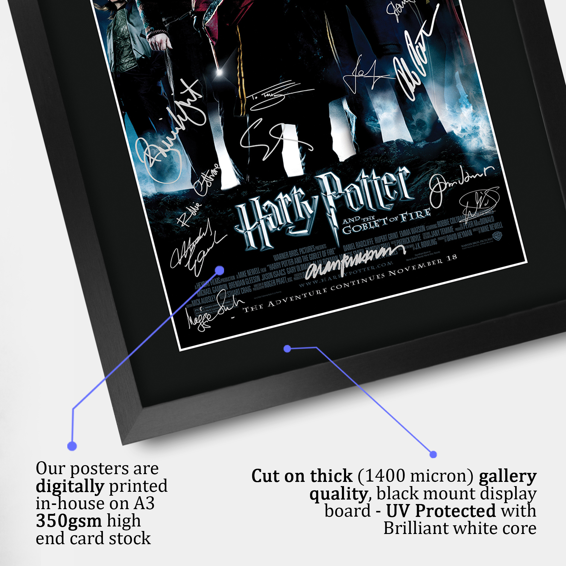 Harry Potter Movie Collection Framed Signed Movie A3 Posters Autographs Prints - Picture 47 of 143