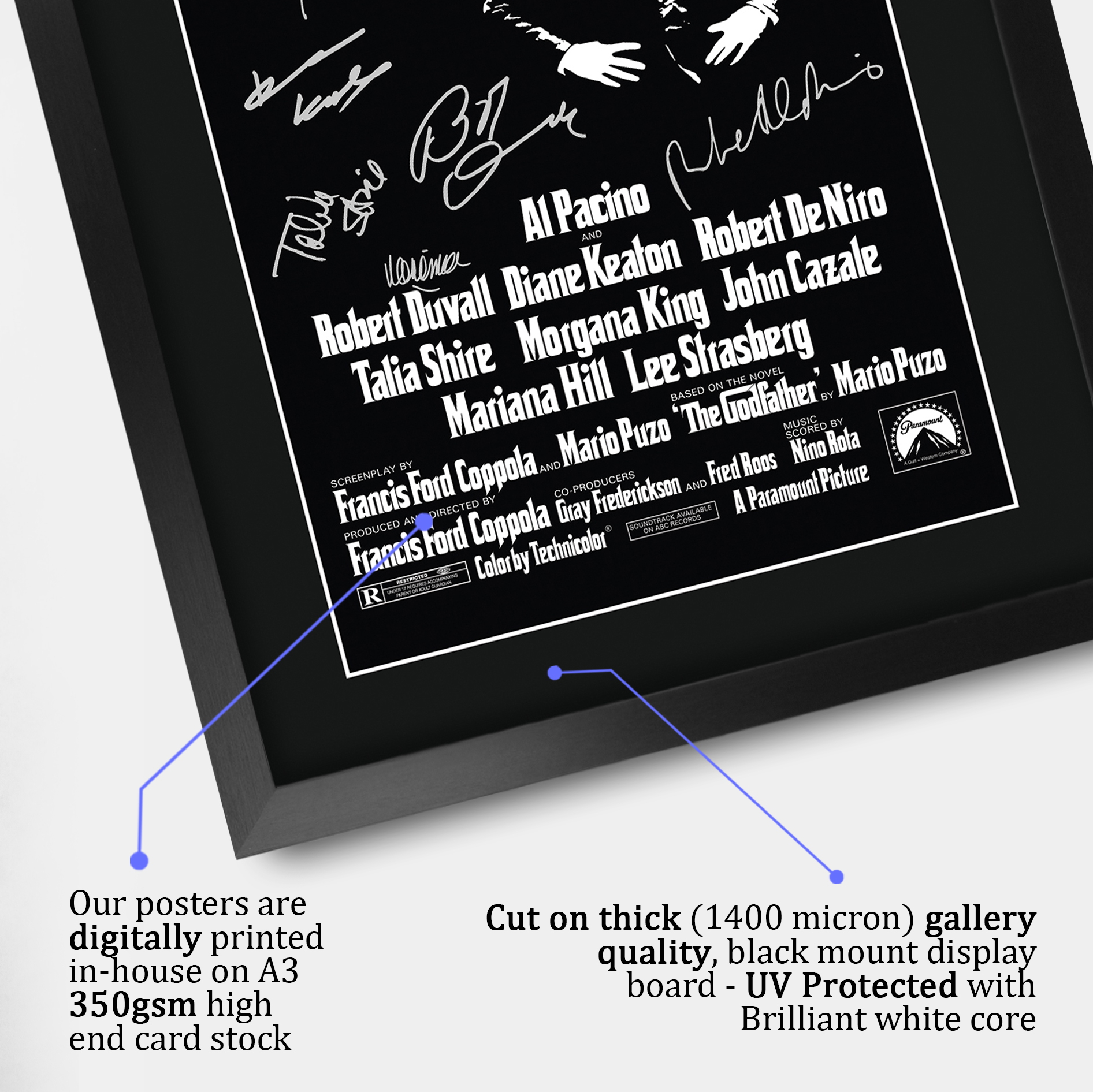 The Godfather Excellent Gift Idea Framed Autograph Picture Print to Movie Fans - Picture 26 of 57