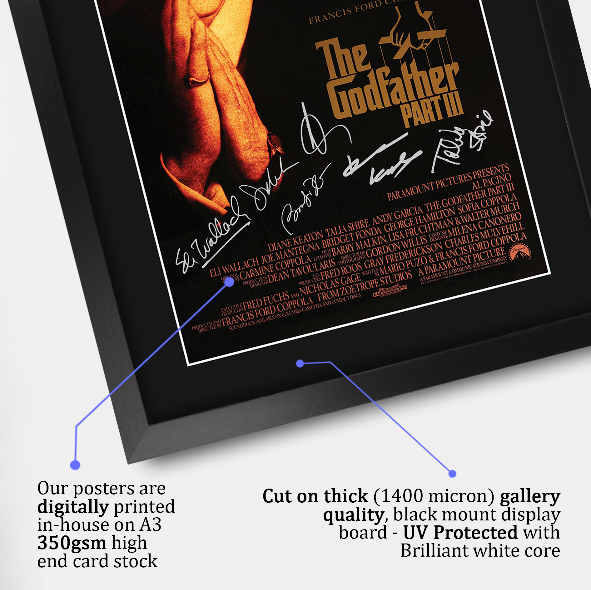 The Godfather Excellent Gift Idea Framed Autograph Picture Print to Movie Fans - Picture 54 of 57