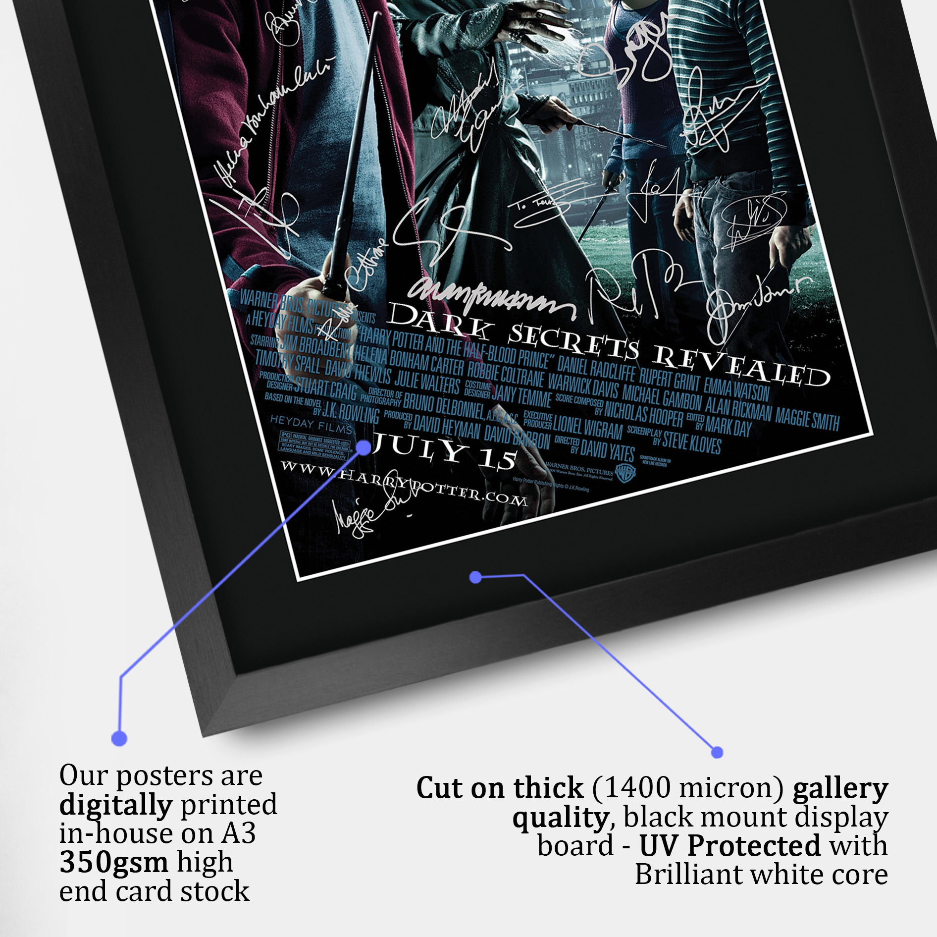 Harry Potter Movie Collection Framed Signed Movie A3 Posters Autographs Prints - Picture 61 of 143