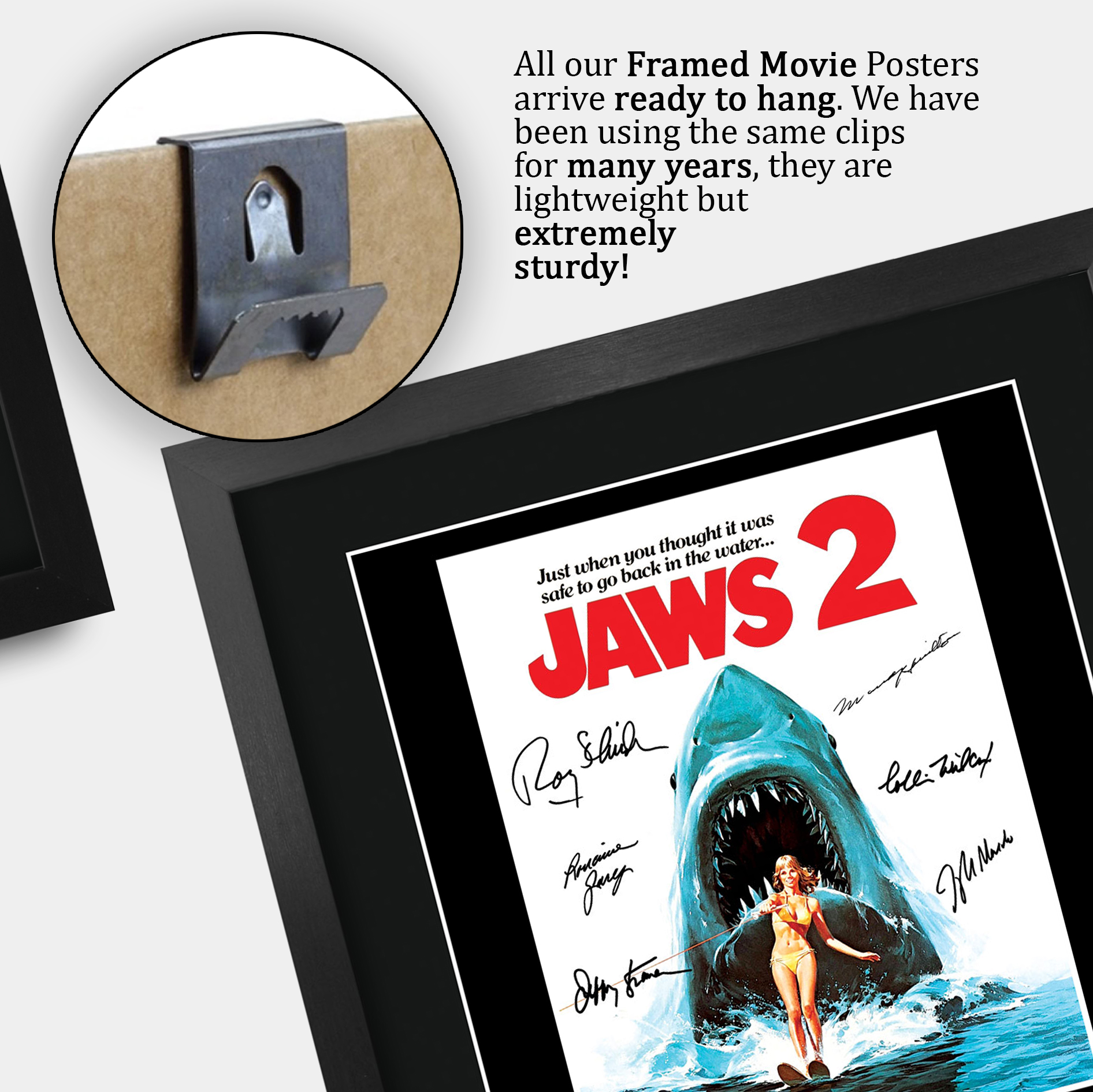 Jaws Ideal Gift Printed Framed Autograph Picture to Movie Memorabilia Fans - Picture 64 of 80