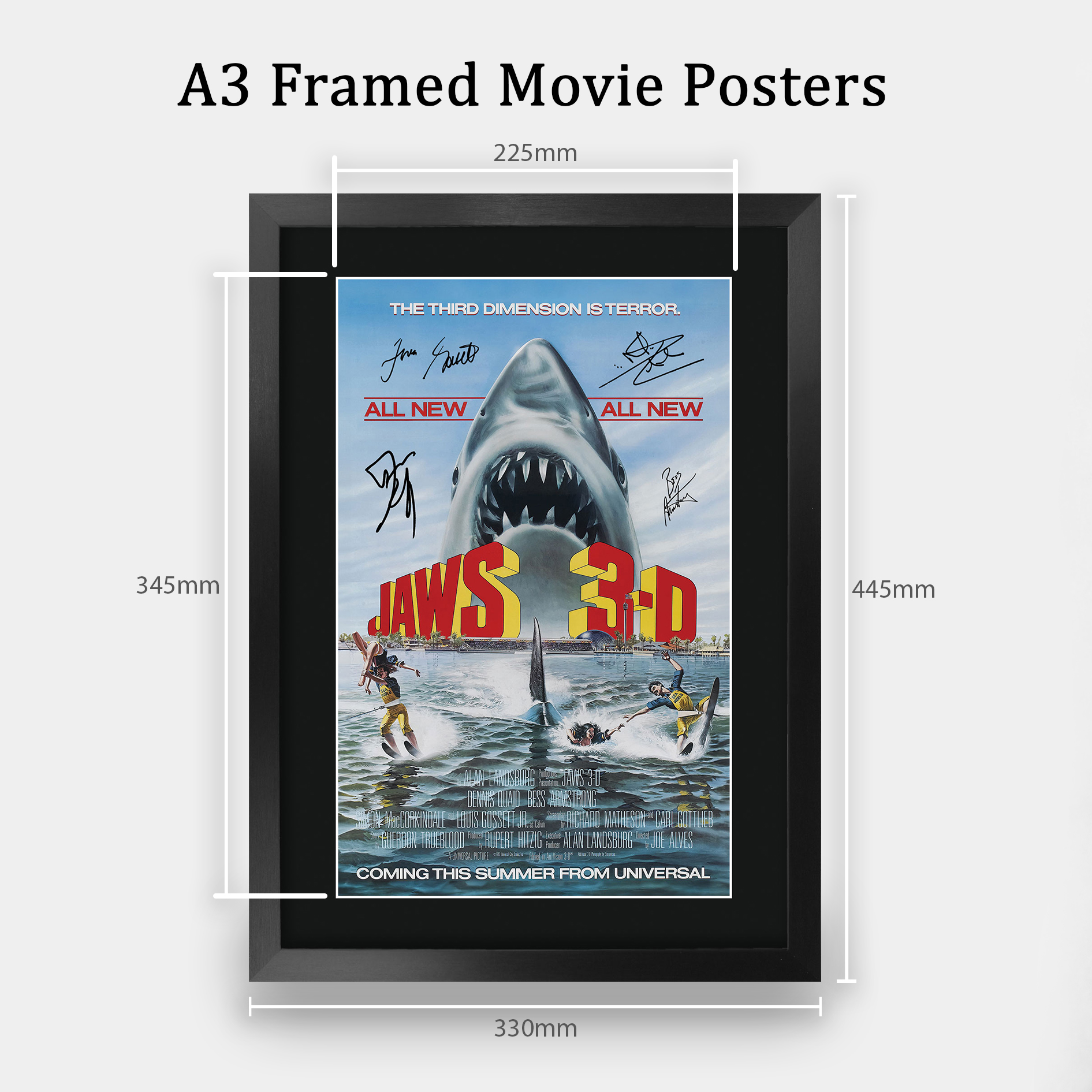 Jaws Ideal Gift Printed Framed Autograph Picture to Movie Memorabilia Fans - Picture 54 of 80