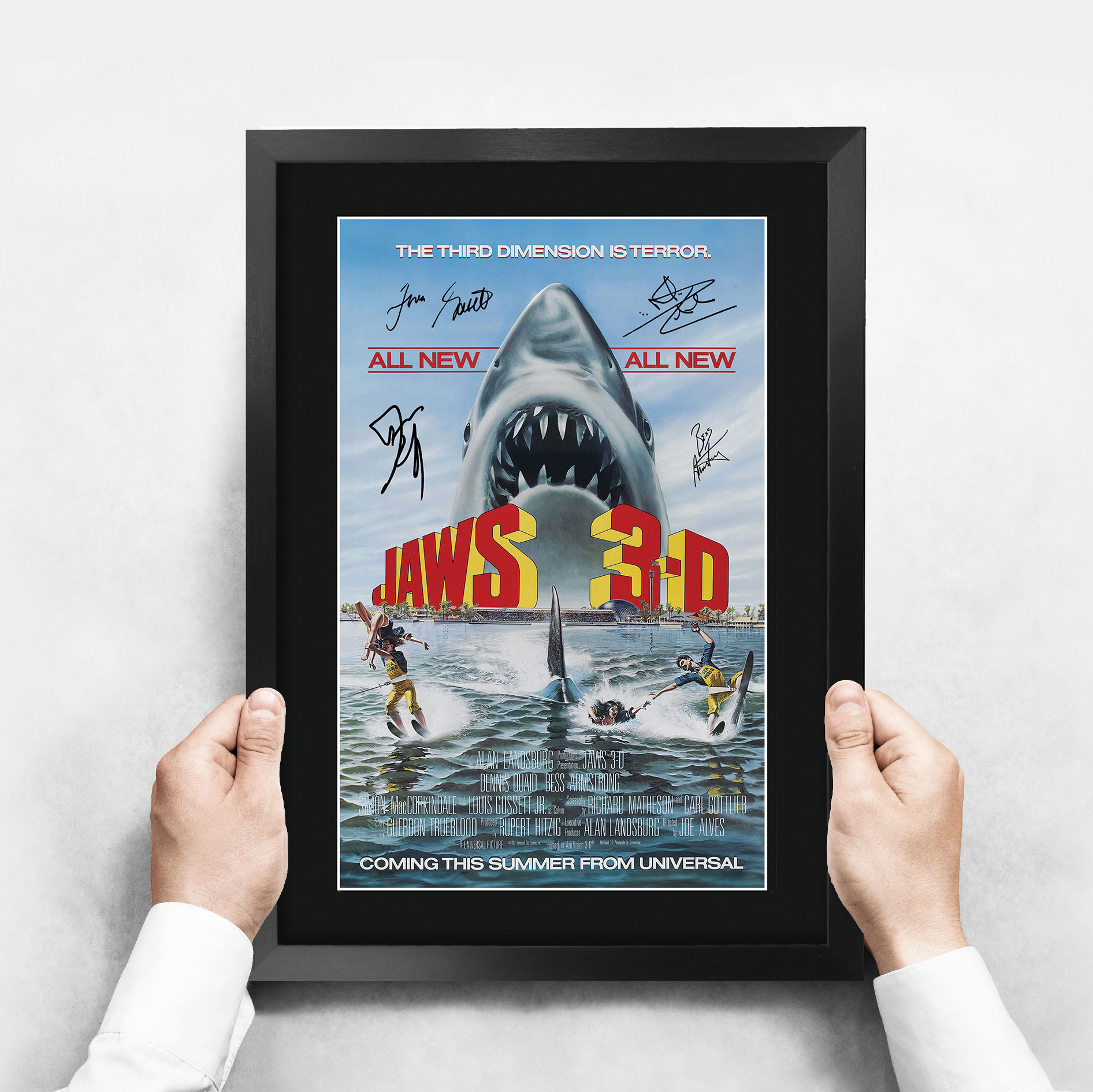 Jaws Ideal Gift Printed Framed Autograph Picture to Movie Memorabilia Fans - Picture 55 of 80