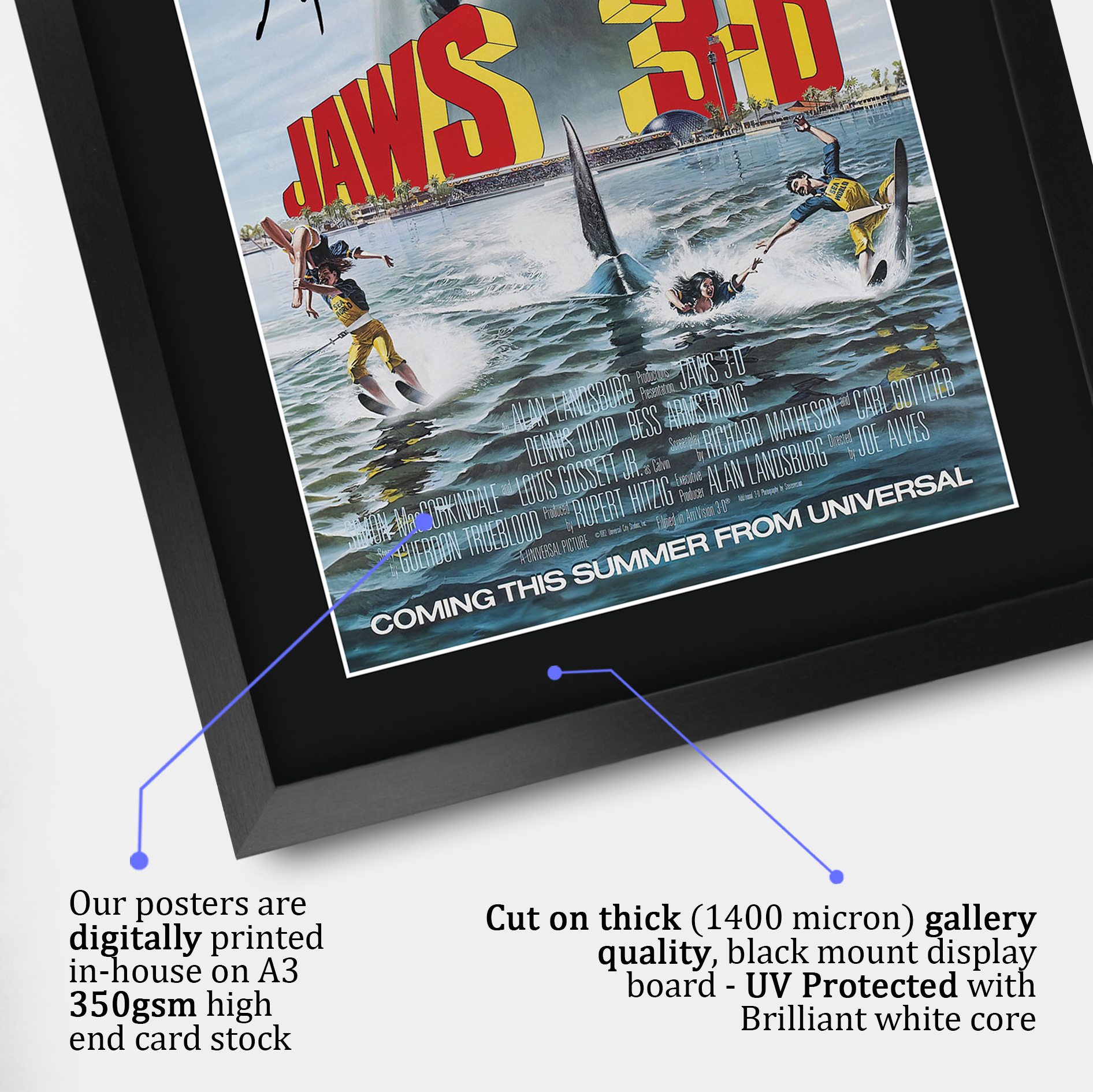 Jaws Ideal Gift Printed Framed Autograph Picture to Movie Memorabilia Fans - Picture 56 of 80